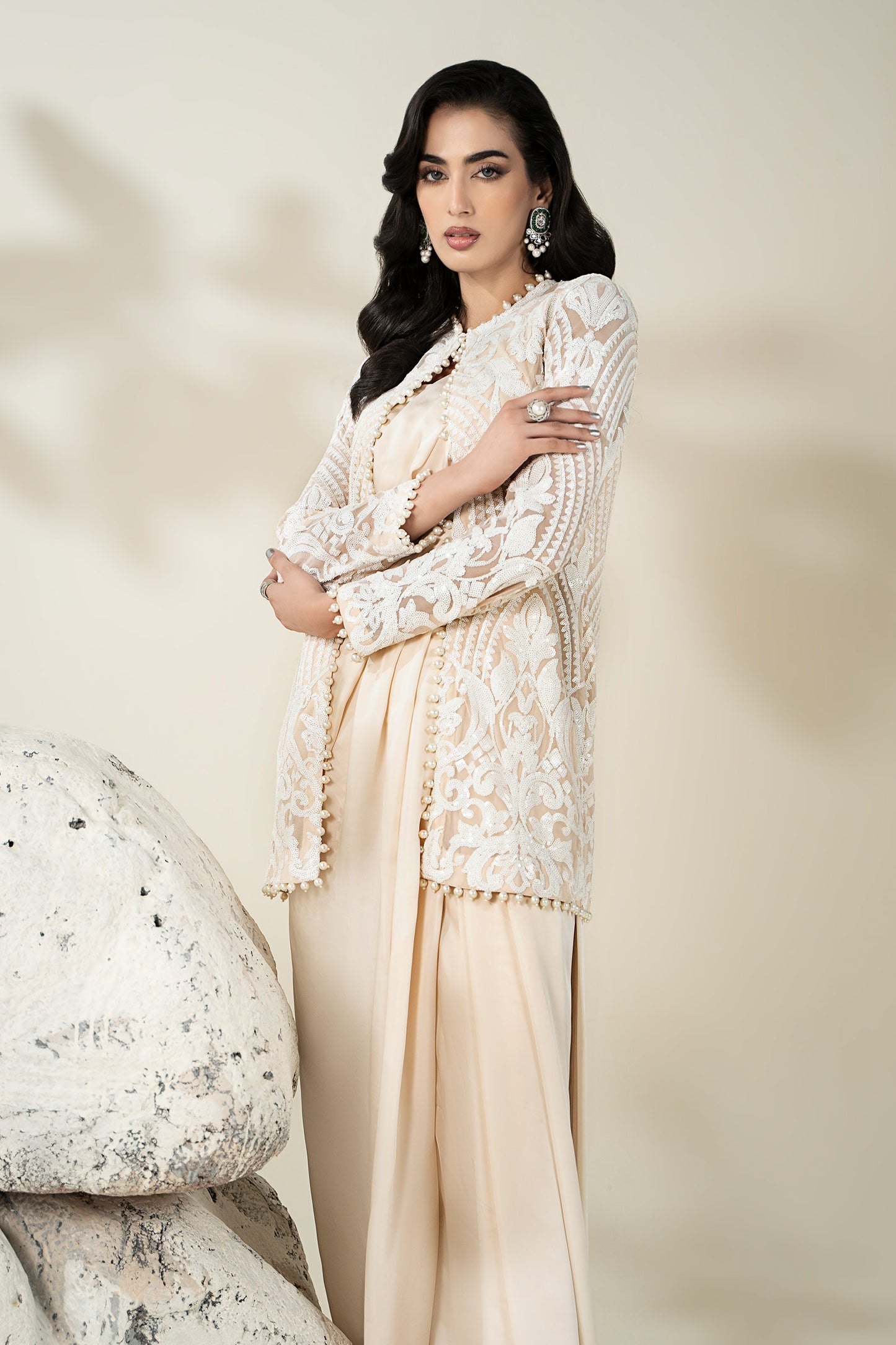 Embroidered Net Fabric (1Pc) | LF-CH25-09