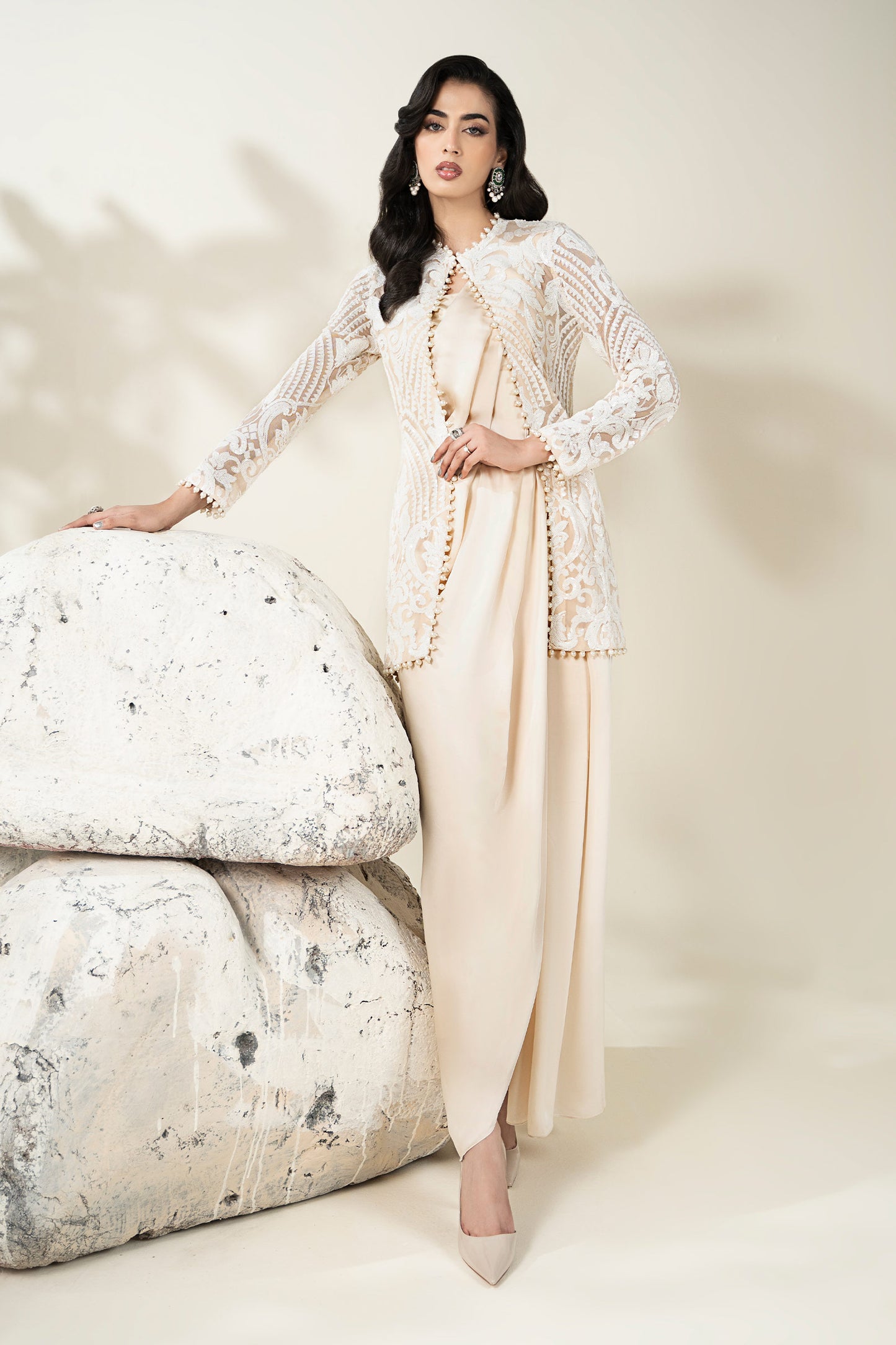 Embroidered Net Fabric (1Pc) | LF-CH25-09