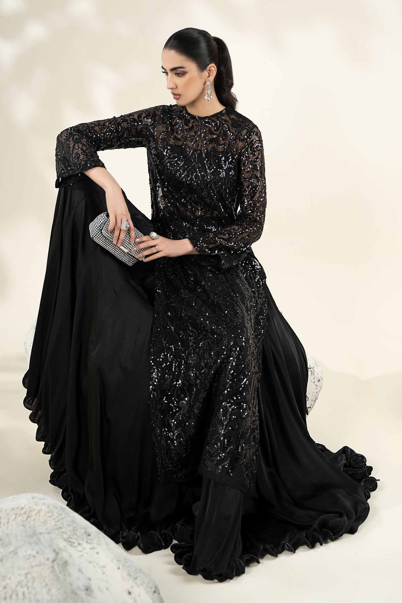 Embroidered Net Fabric (1Pc) | LF-CH25-10
