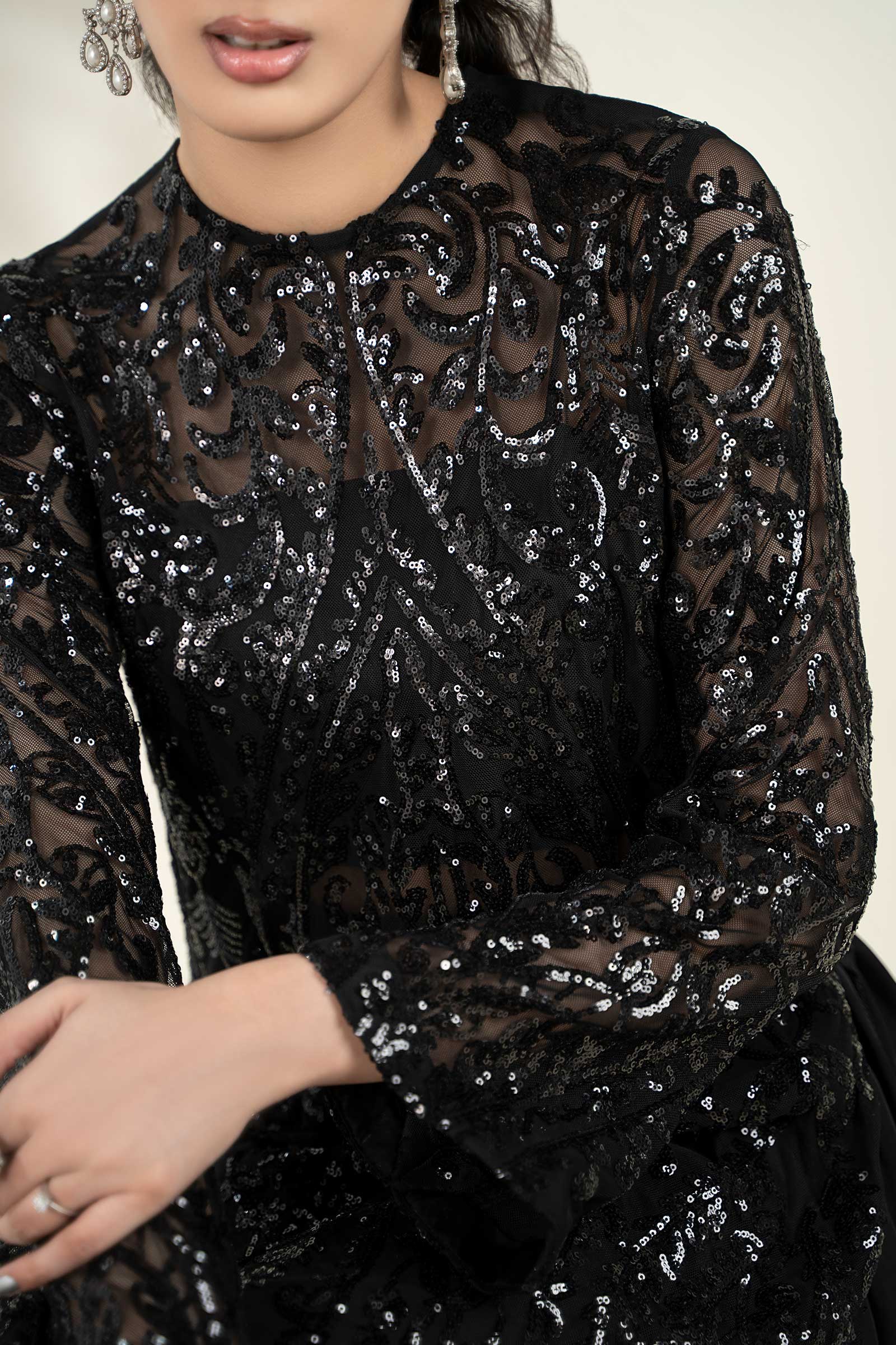Embroidered Net Fabric (1Pc) | LF-CH25-10