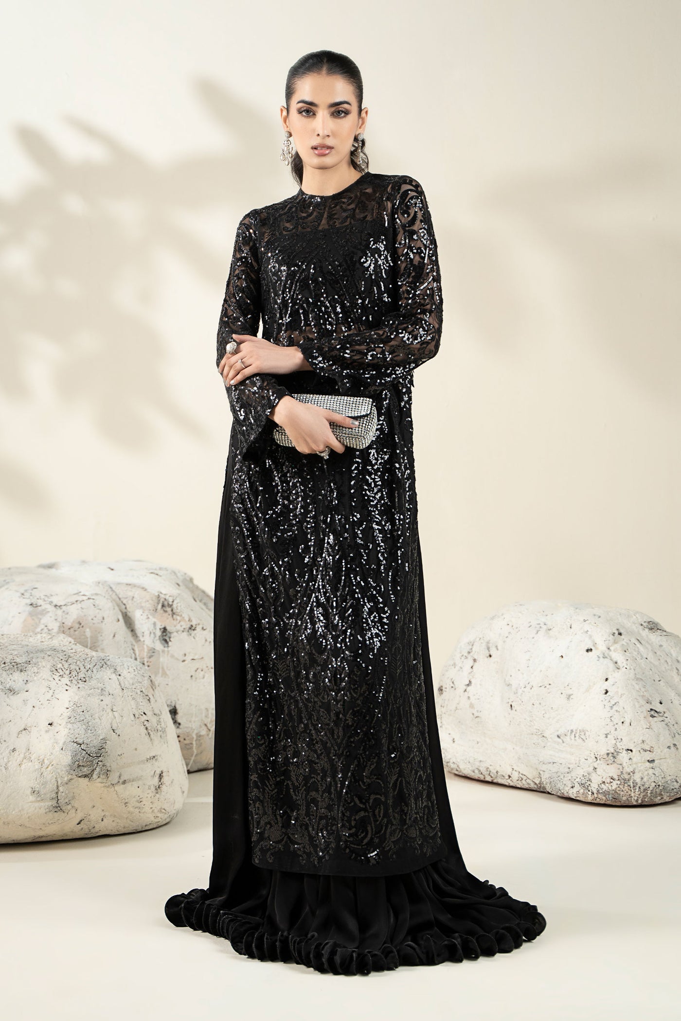 Embroidered Net Fabric (1Pc) | LF-CH25-10