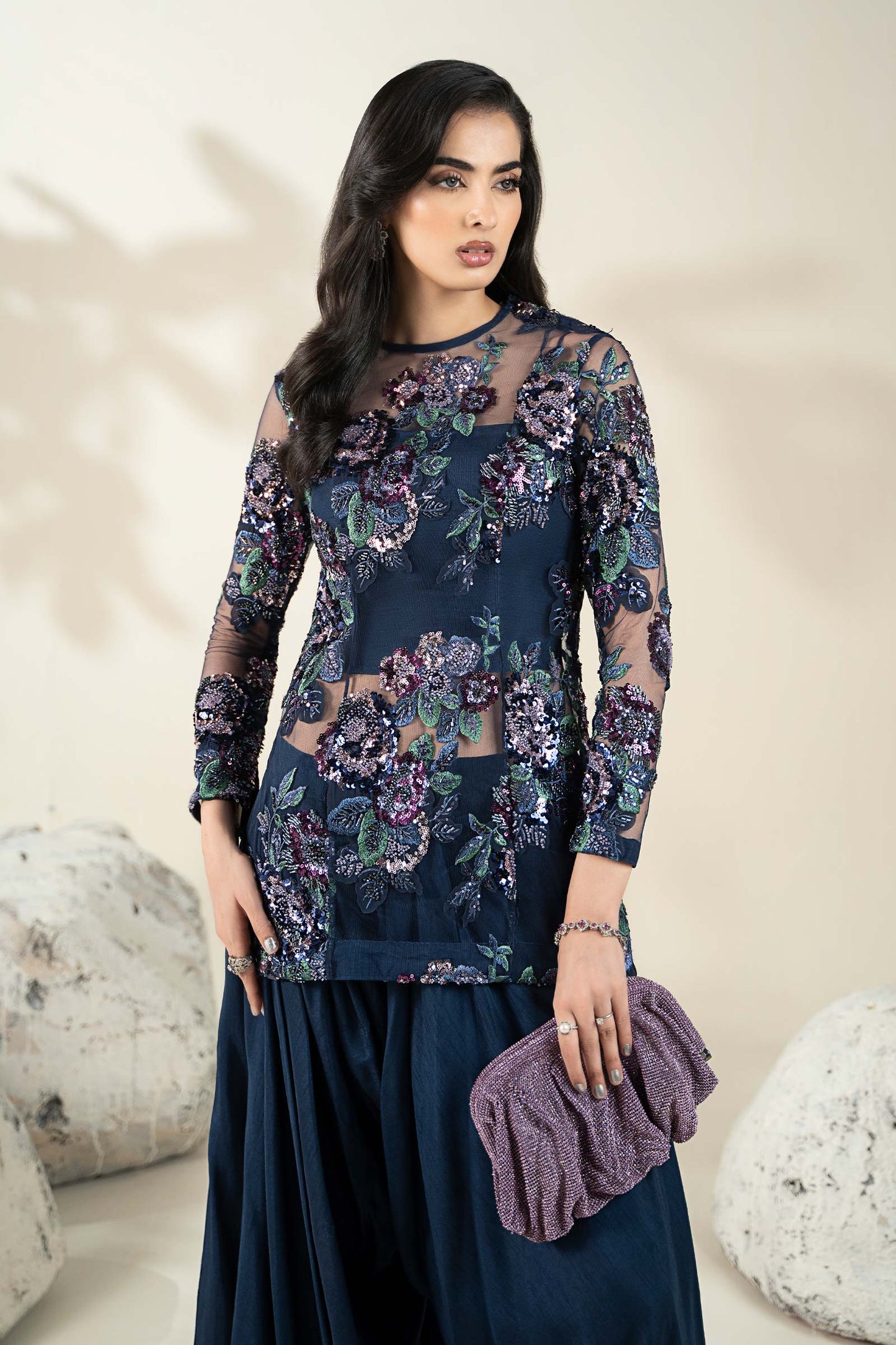 Embellished Net Fabric (1Pc) | LF-CH25-11