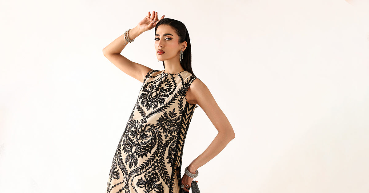 Embroidered Net Fabric (1Pc)