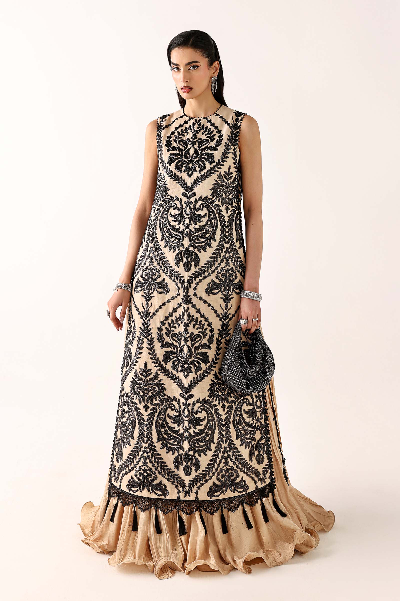 Embroidered Net Fabric (1Pc)