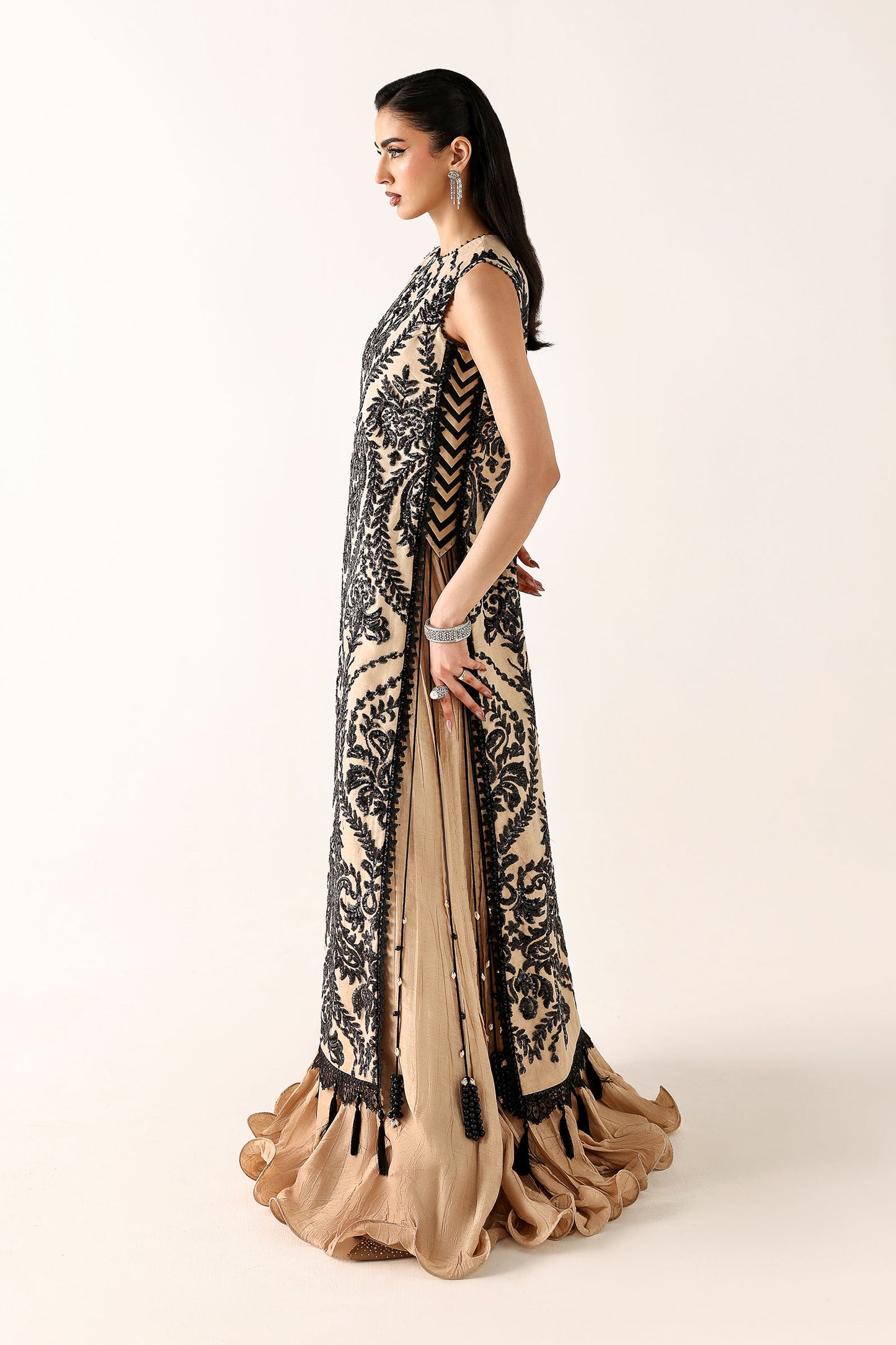 Embroidered Net Fabric (1Pc)