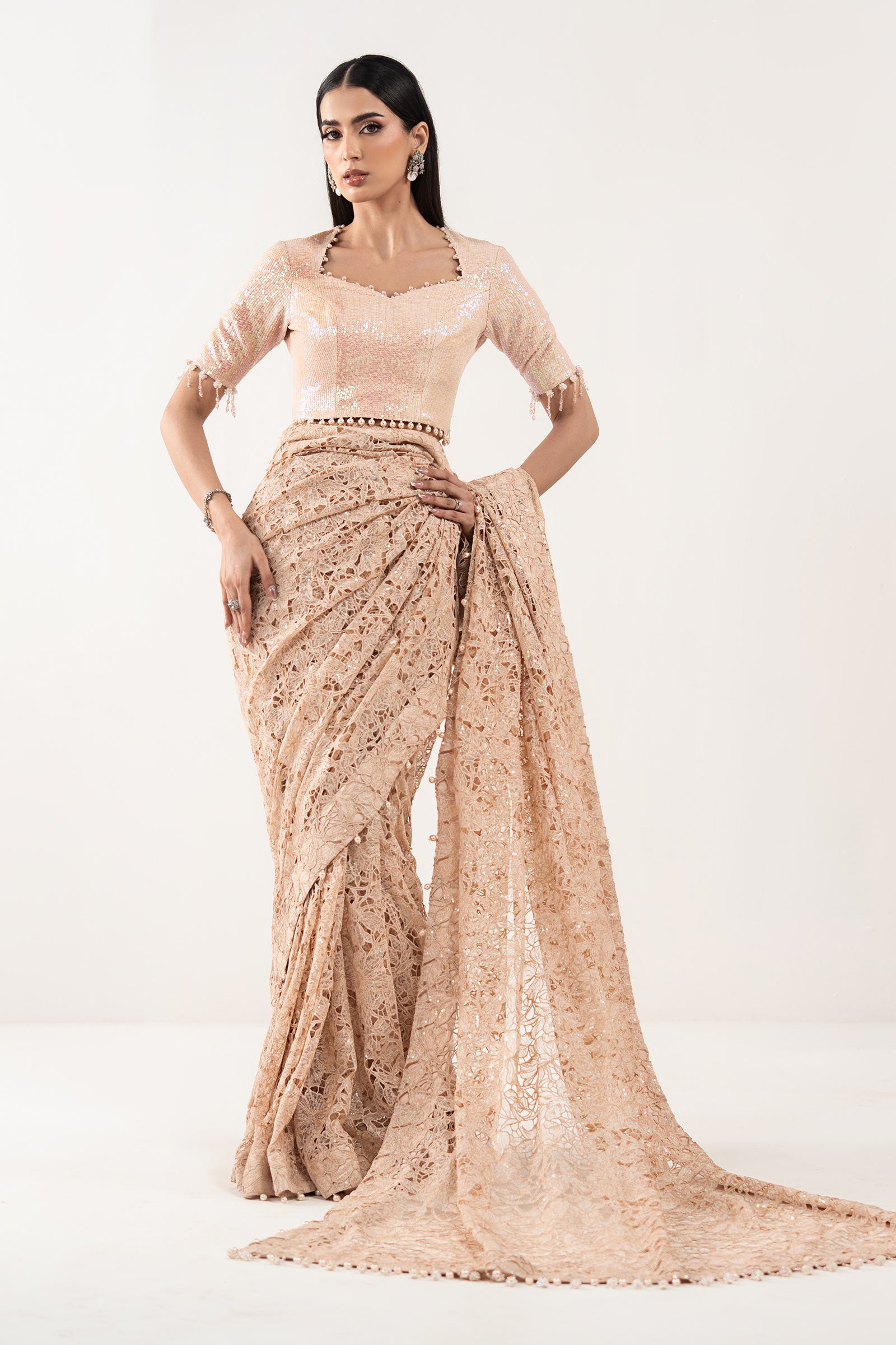 Embroidered Georgette Fabric (1Pc)