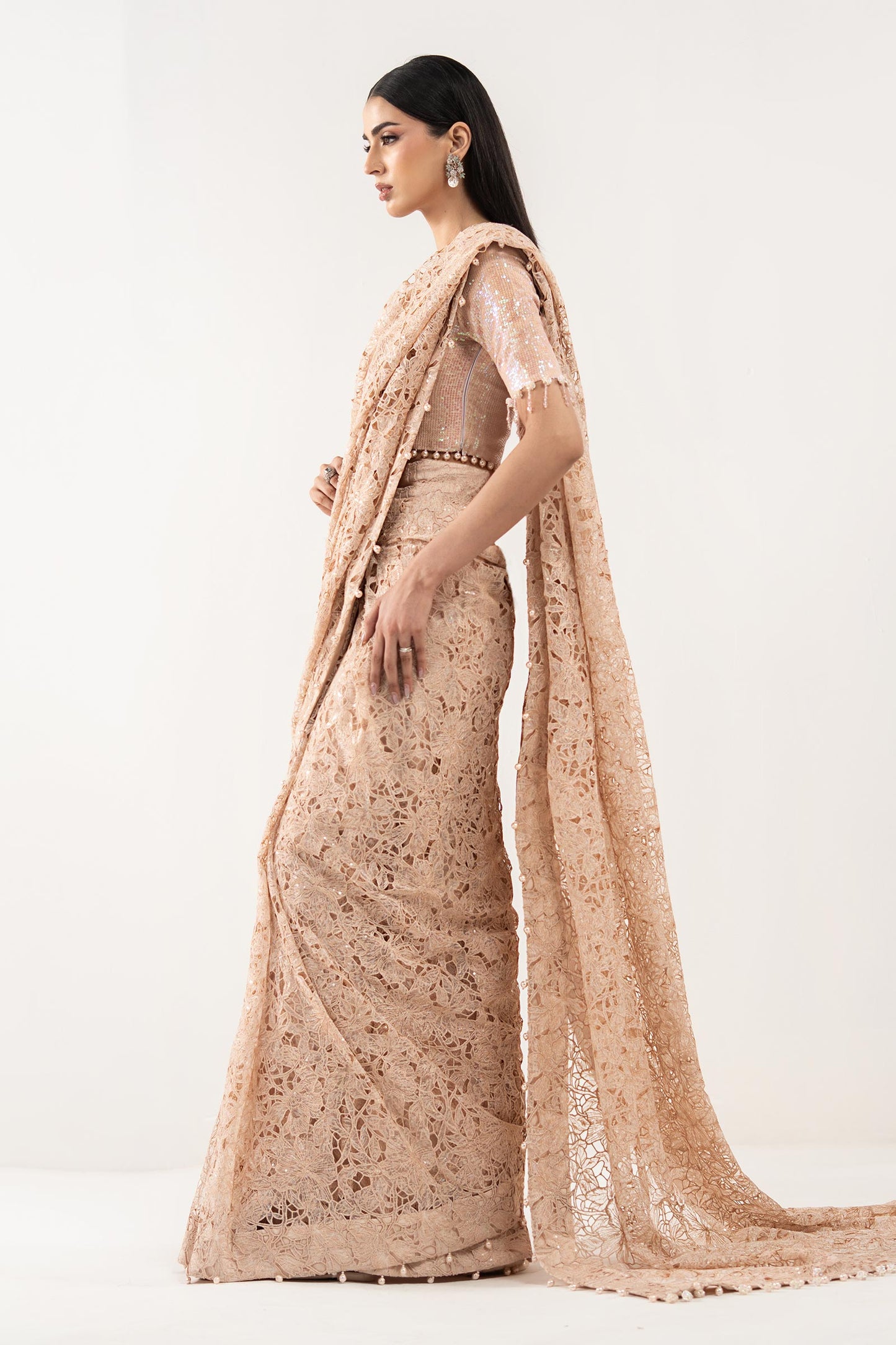 Embroidered Georgette Fabric (1Pc)