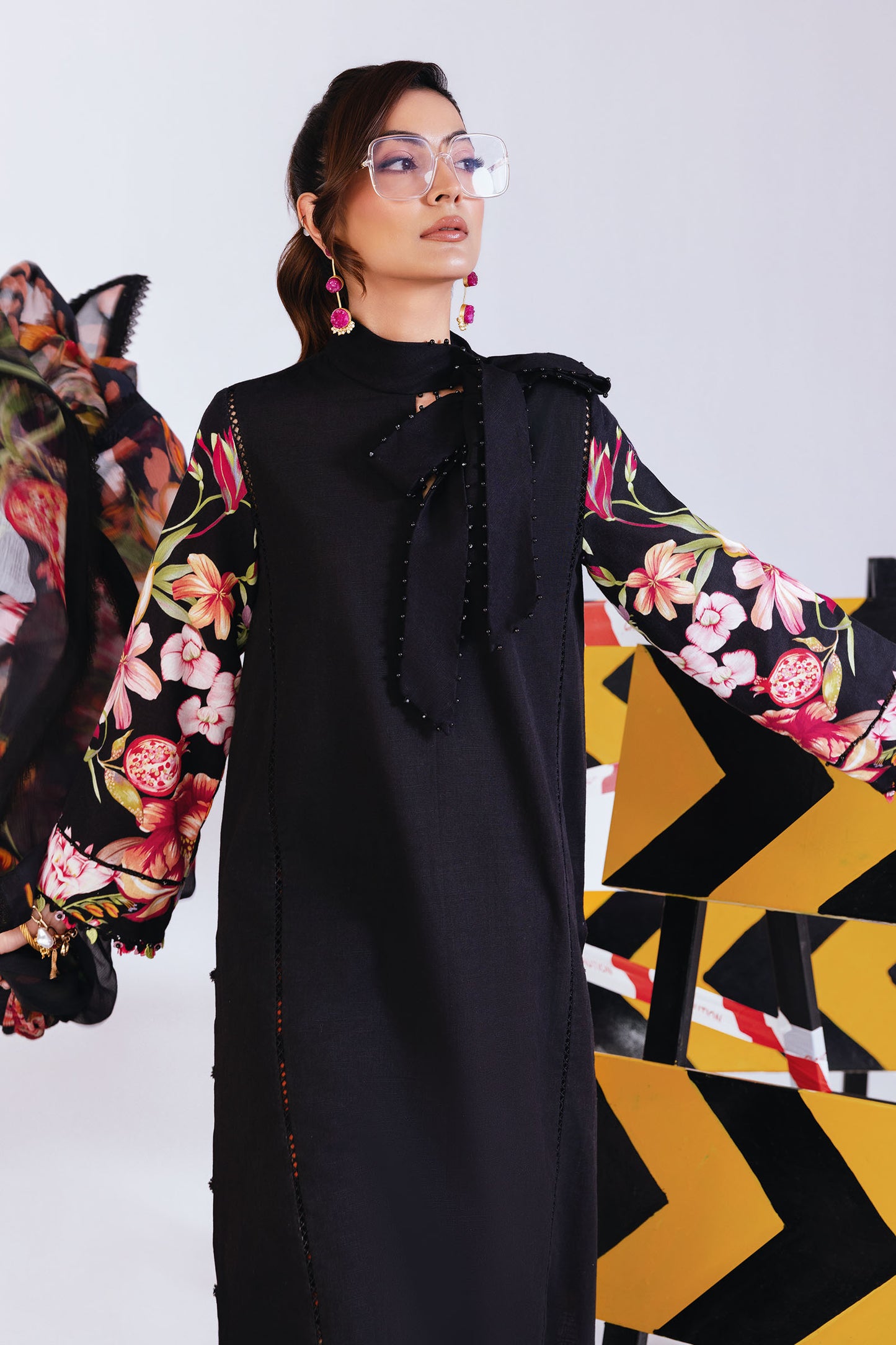 3 Pc Unstitched Printed Slub Khaddar Suit