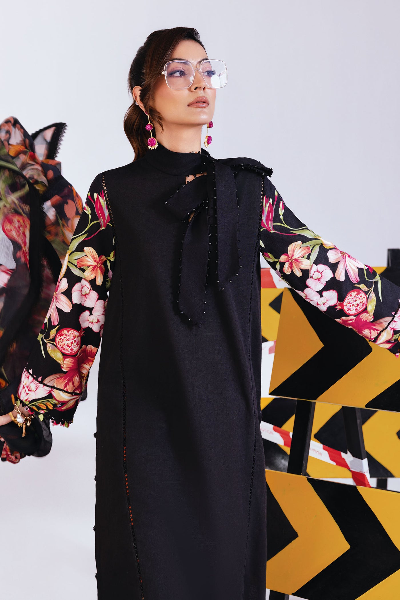 3 Pc Unstitched Printed Slub Khaddar Suit