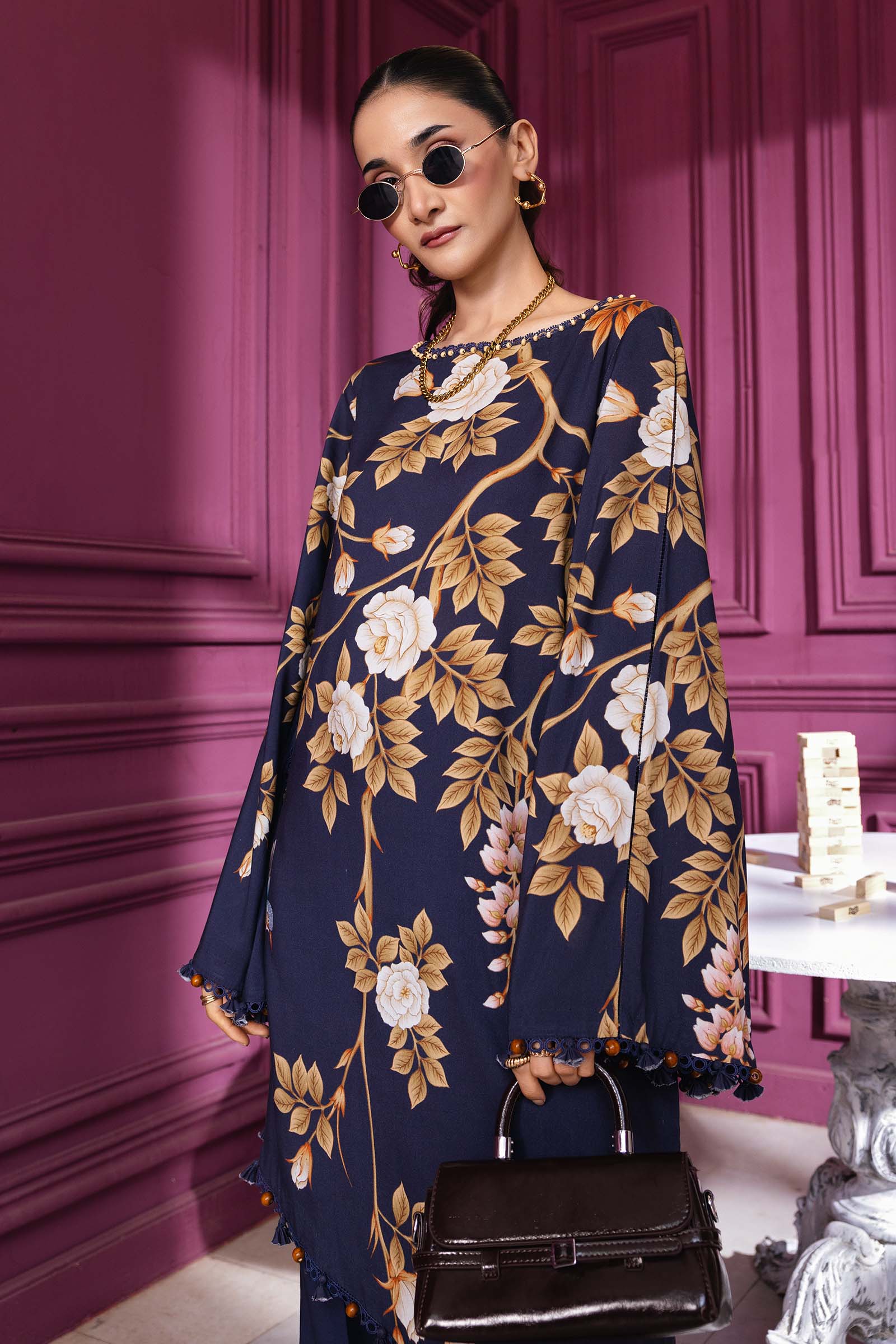 3 Pc Unstitched Printed Linen Suit