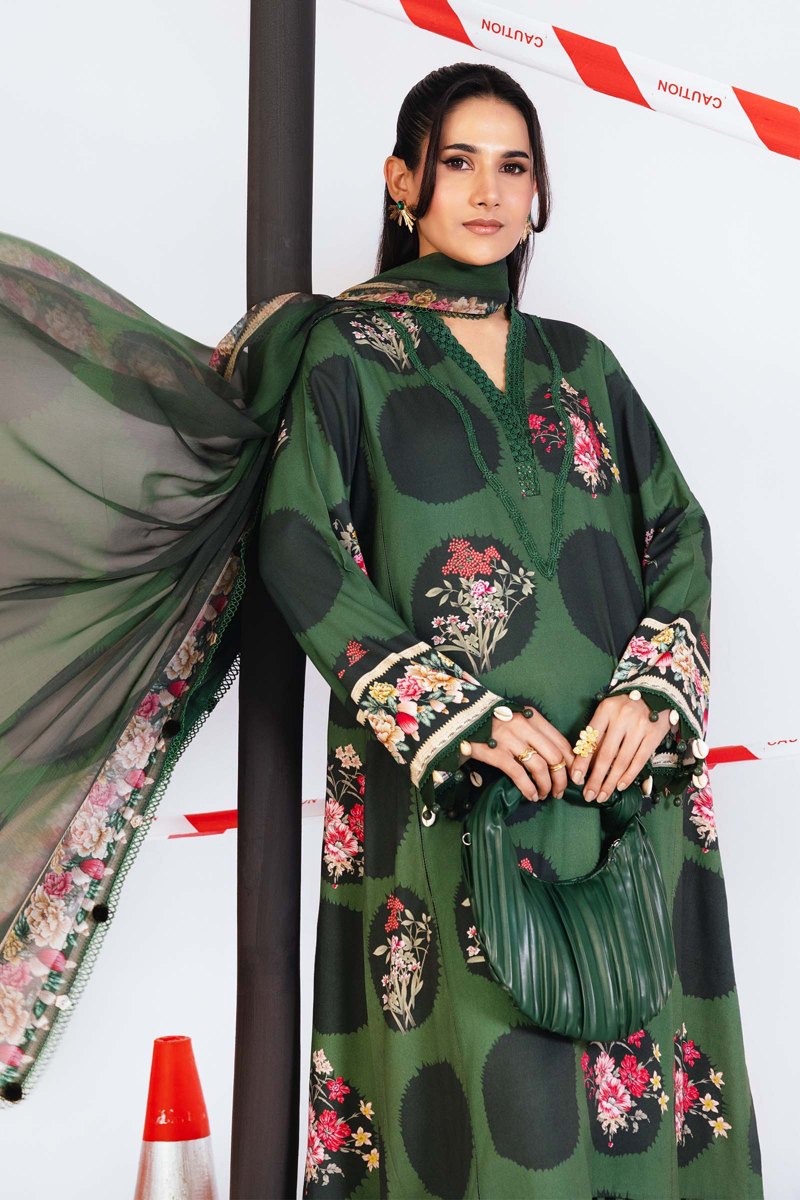 3 Pc Unstitched Printed Marina Twill Suit