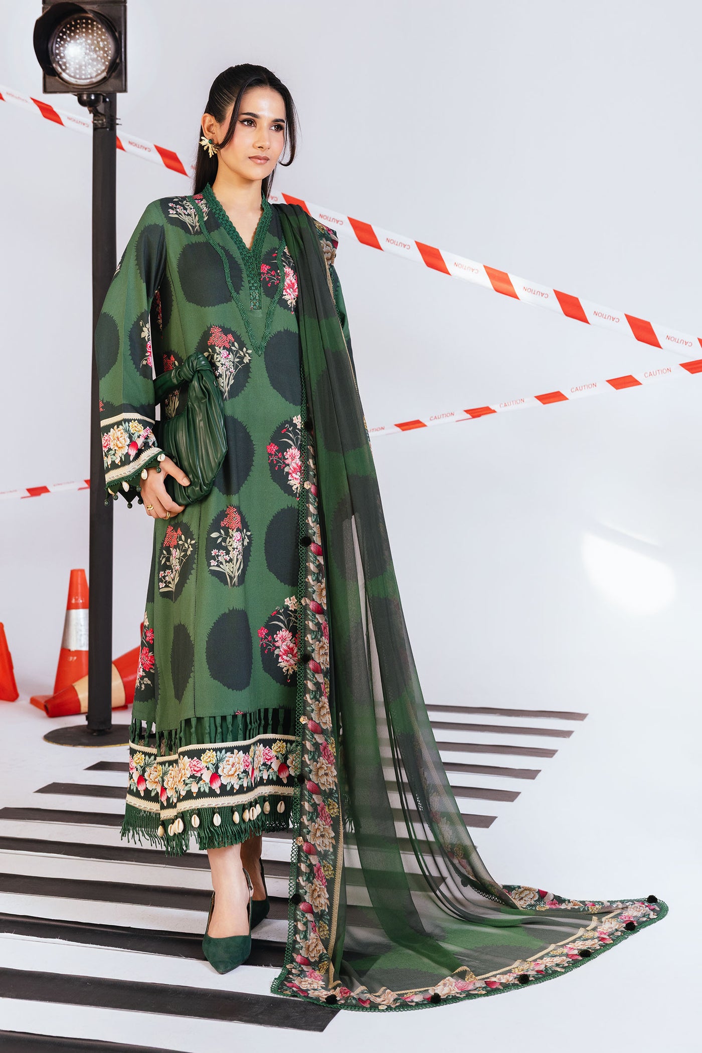 3 Pc Unstitched Printed Marina Twill Suit