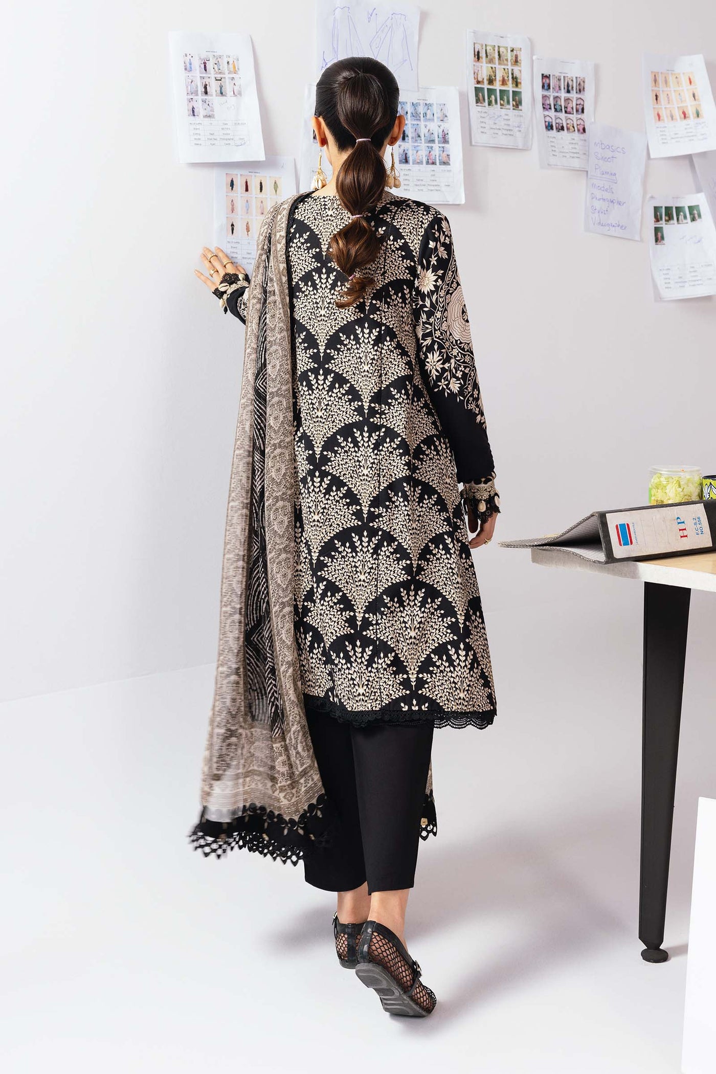 3 Pc Unstitched Printed Linen Suit