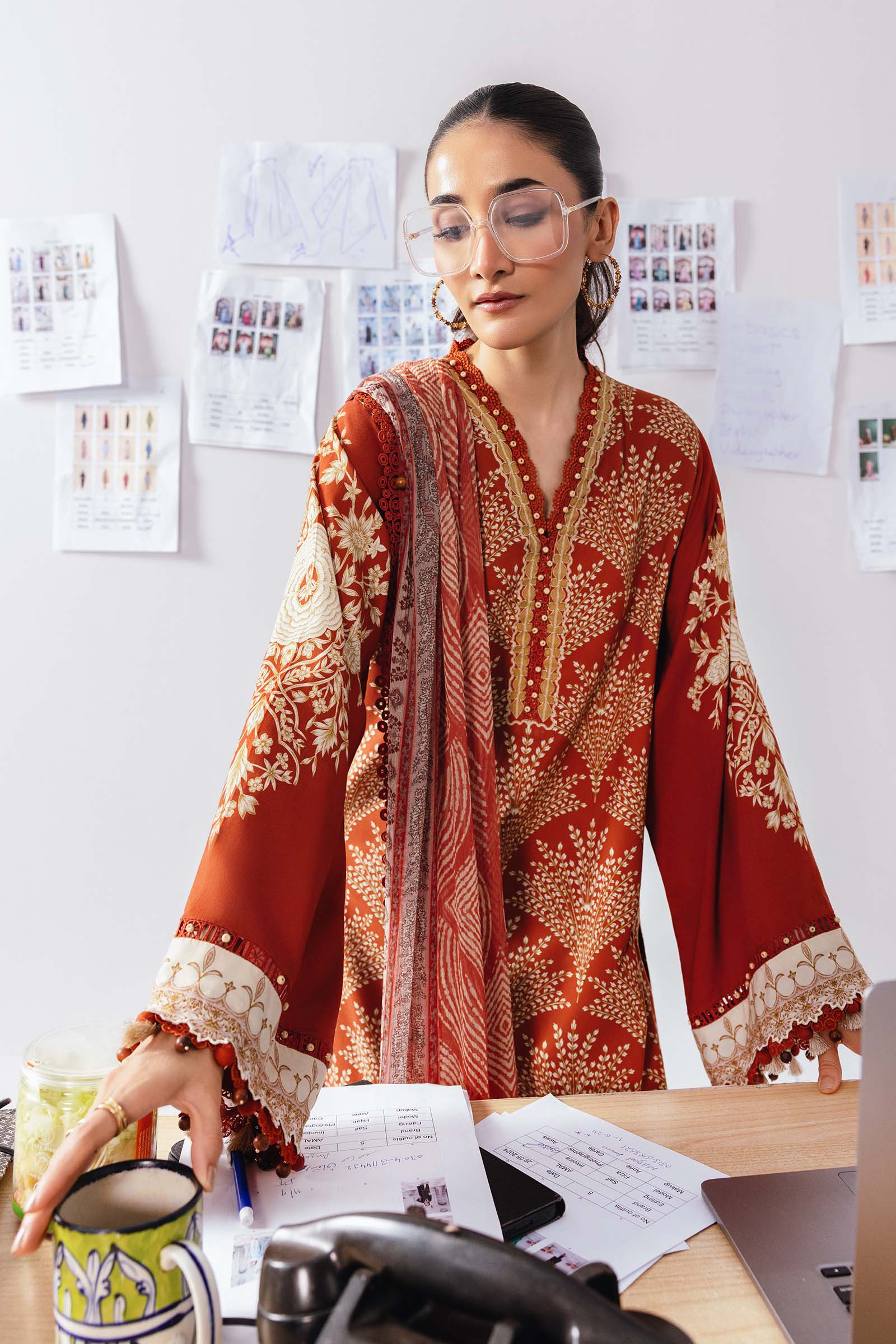 3 Pc Unstitched Printed Linen Suit