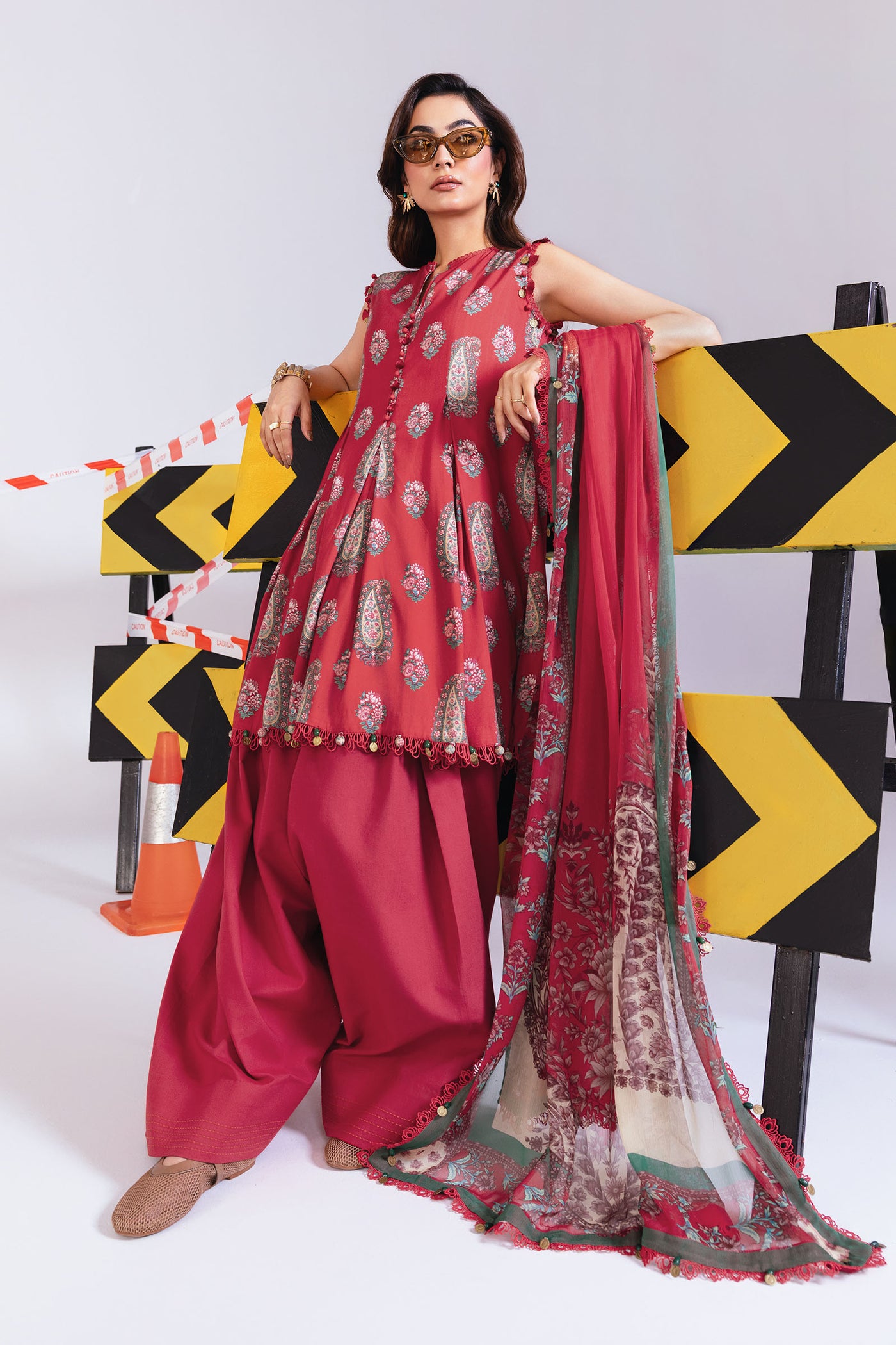 3 Pc Unstitched Printed Linen Suit