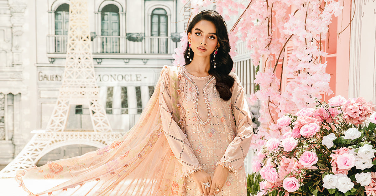 3 Piece Unstitched Embroidered Lawn Suit | MPT-2601-A