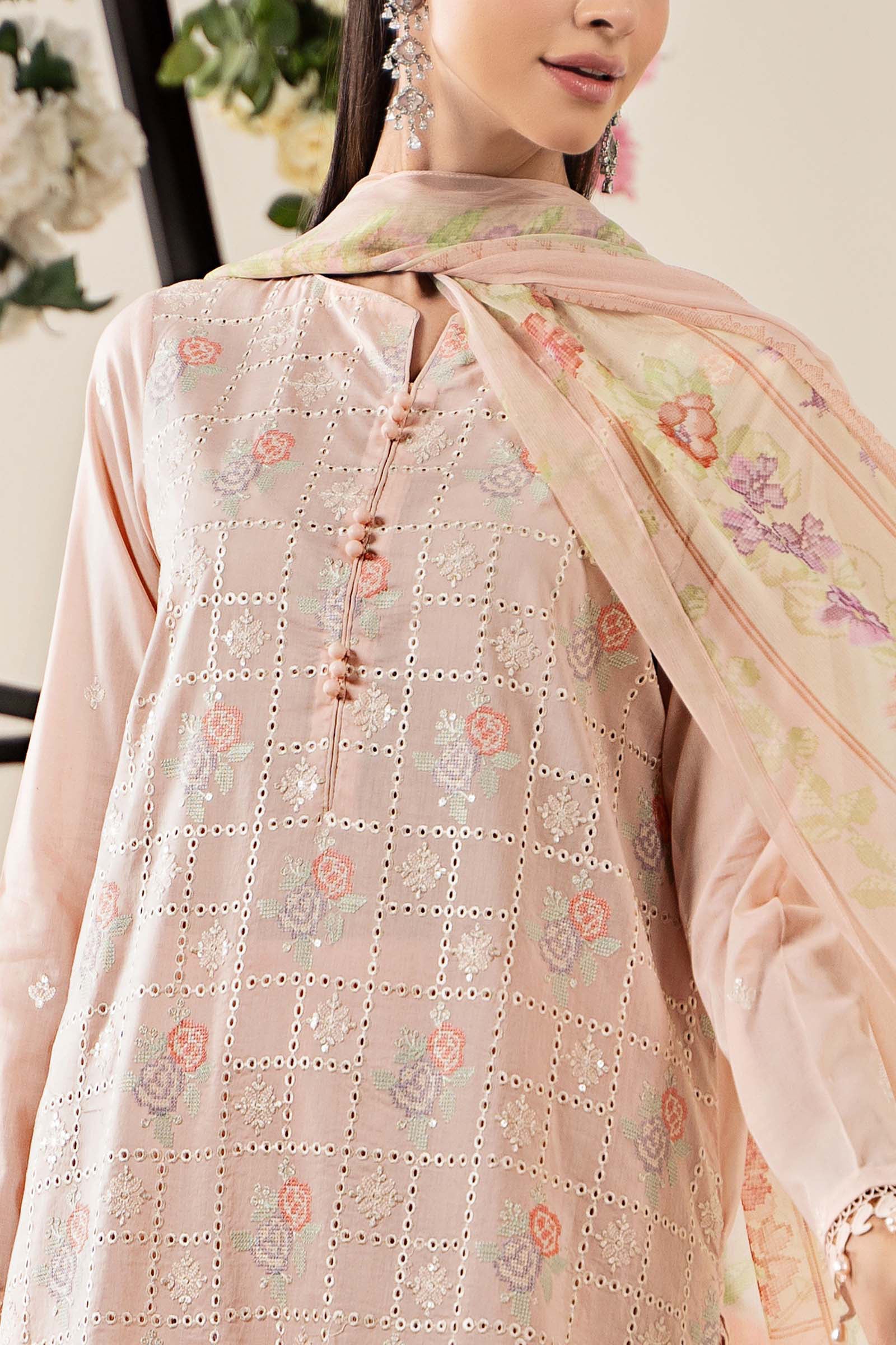 3 Piece Embroidered Lawn Suit | MPS-2601-A