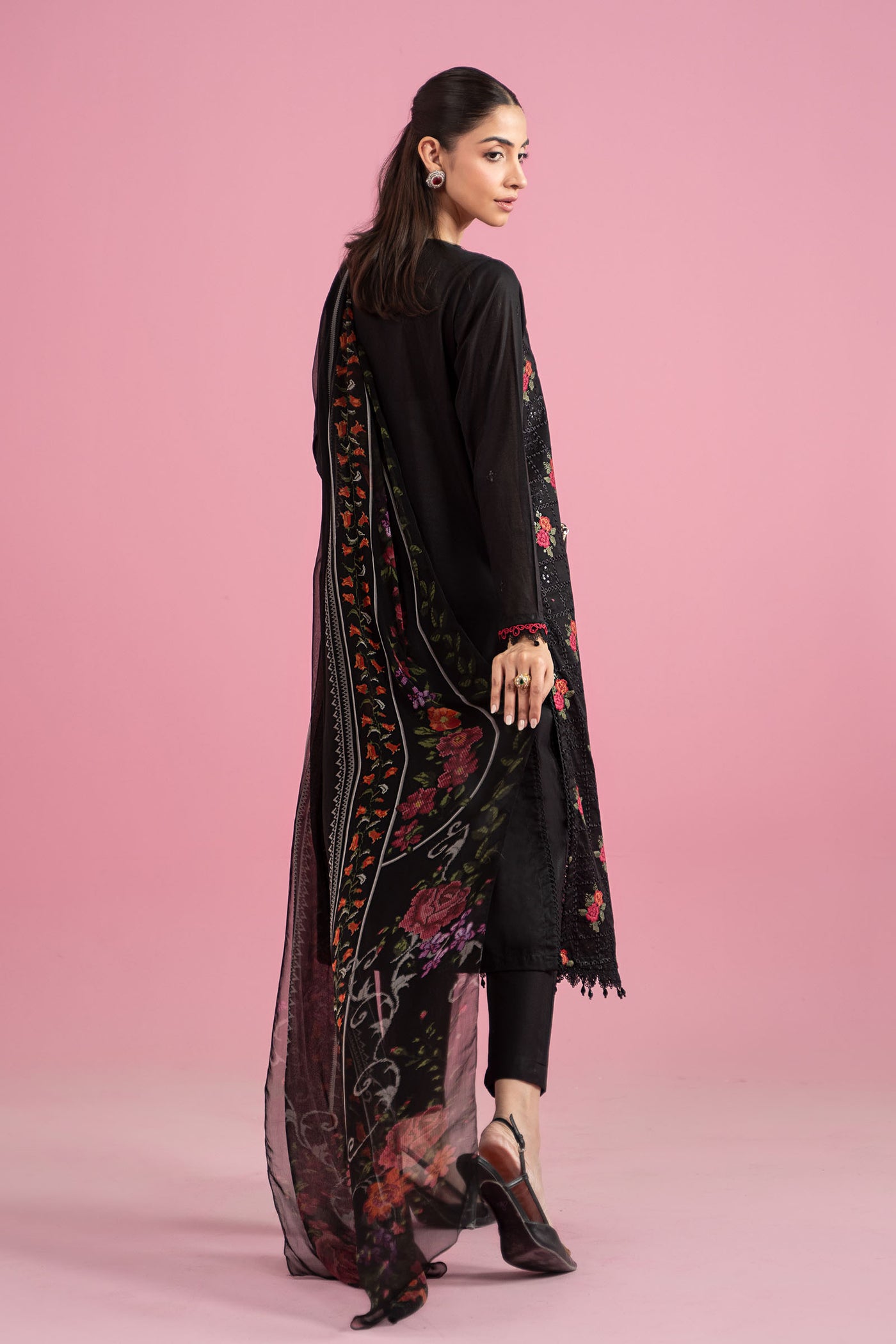 3 Piece Embroidered Lawn Suit | MPS-2601-B