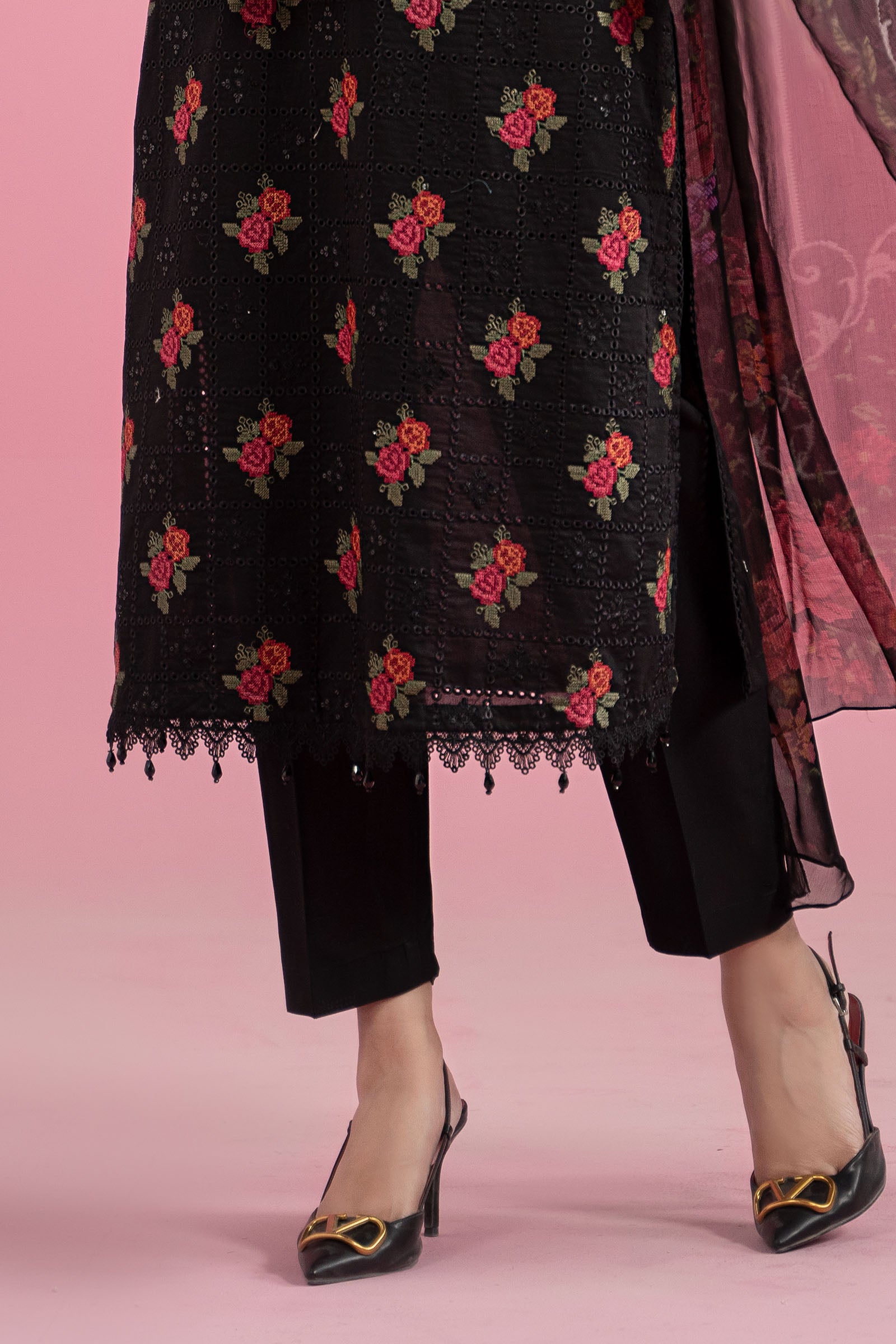 3 Piece Embroidered Lawn Suit | MPS-2601-B
