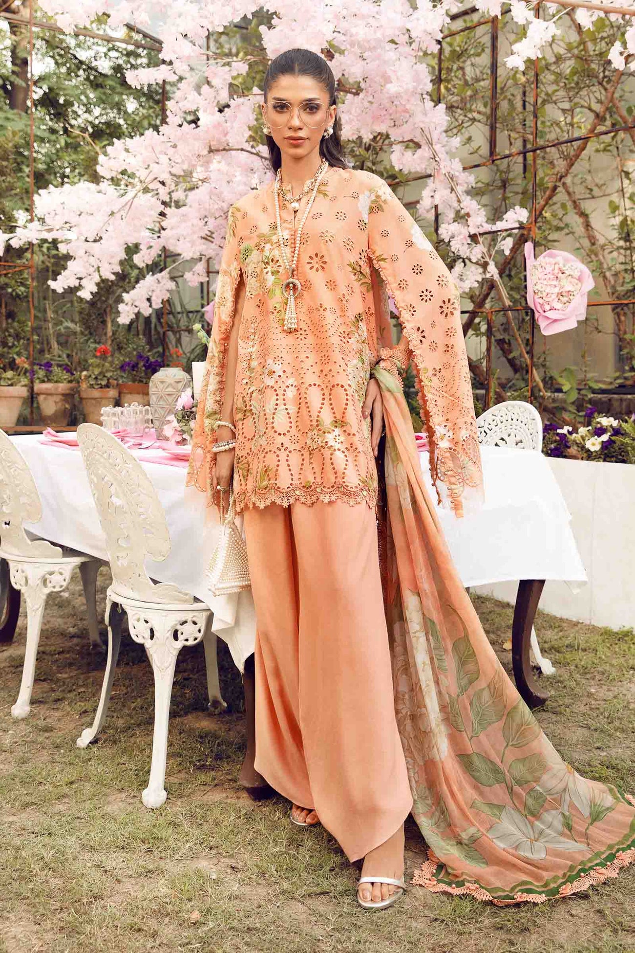 3 Piece Unstitched Embroidered Lawn Suit | MPT-2602-A
