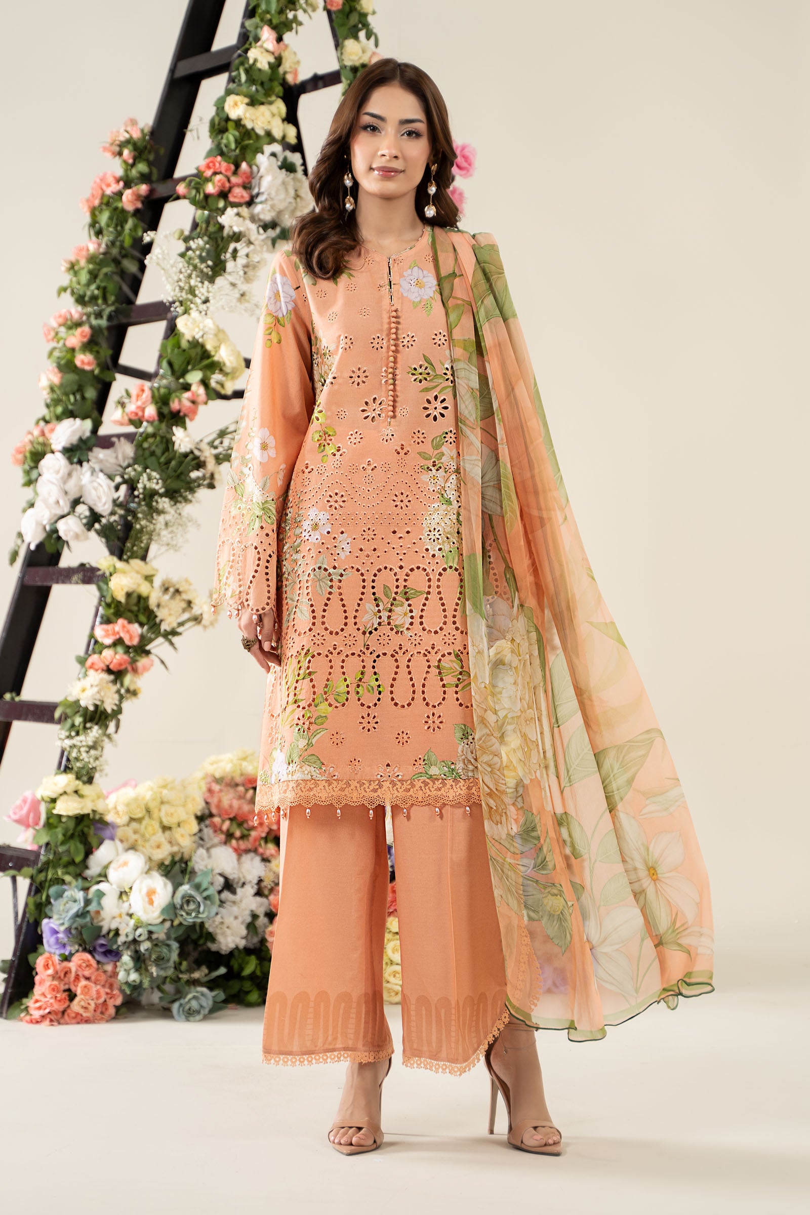 3 Piece Embroidered Lawn Suit | MPS-2602-A