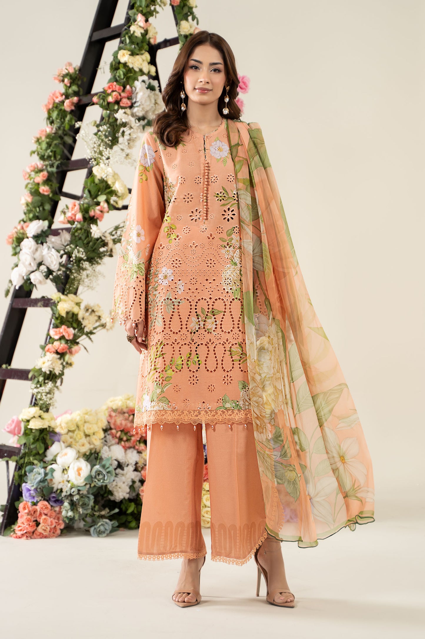 3 Piece Embroidered Lawn Suit | MPS-2602-A