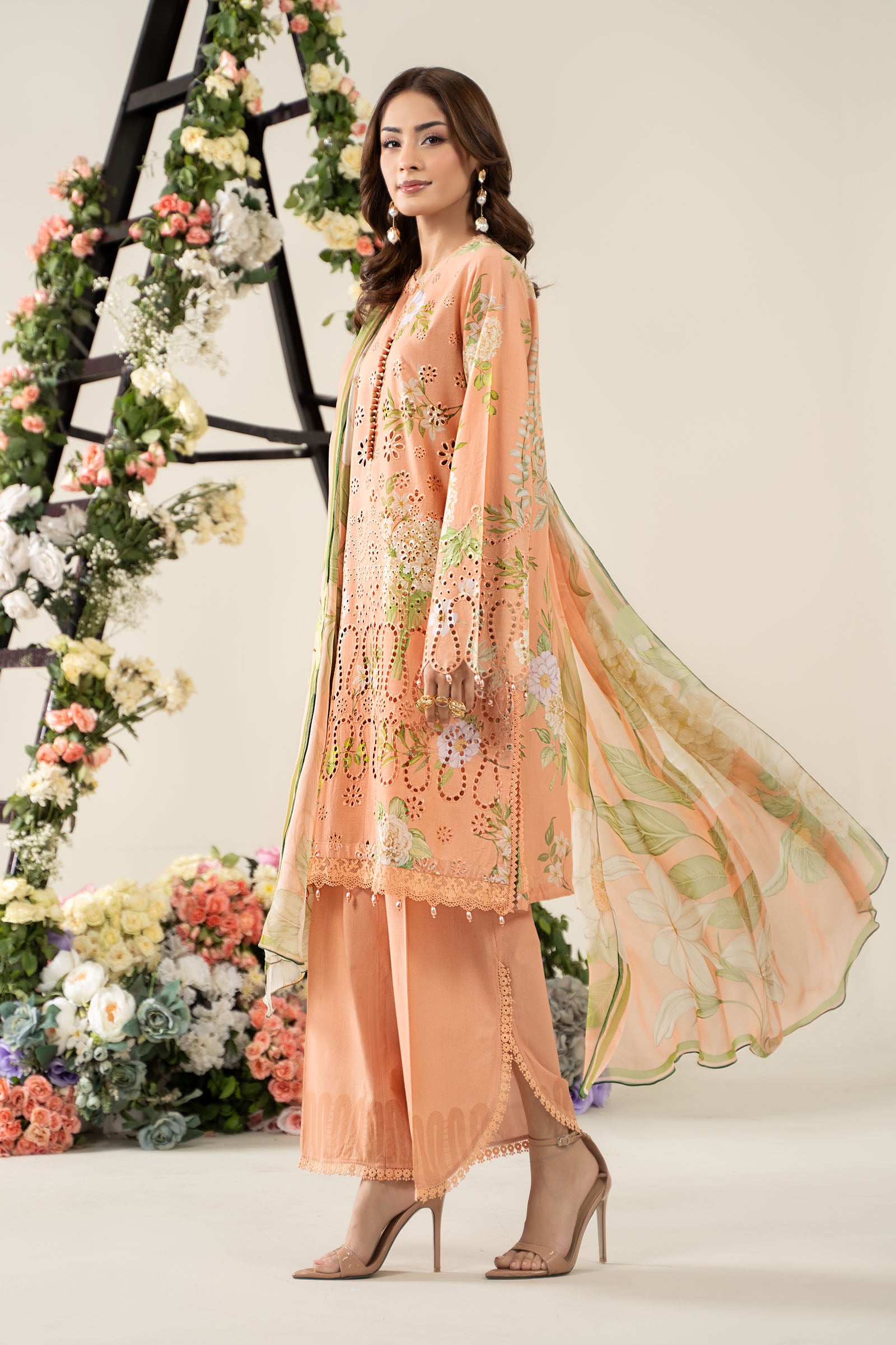 3 Piece Embroidered Lawn Suit | MPS-2602-A
