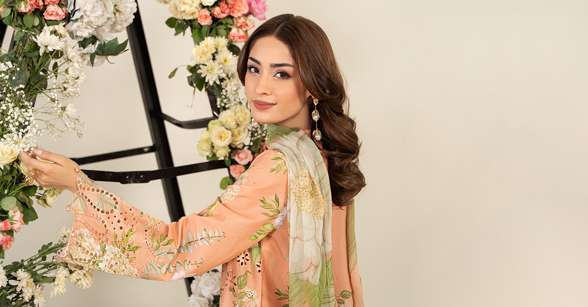 3 Piece Embroidered Lawn Suit | MPS-2602-A