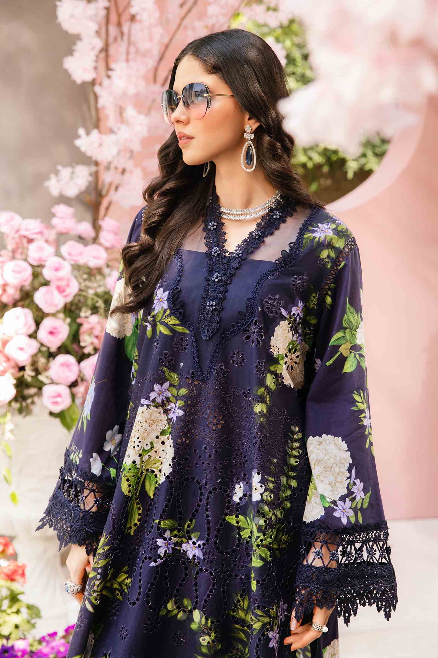 3 Piece Unstitched Embroidered Lawn Suit | MPT-2602-B