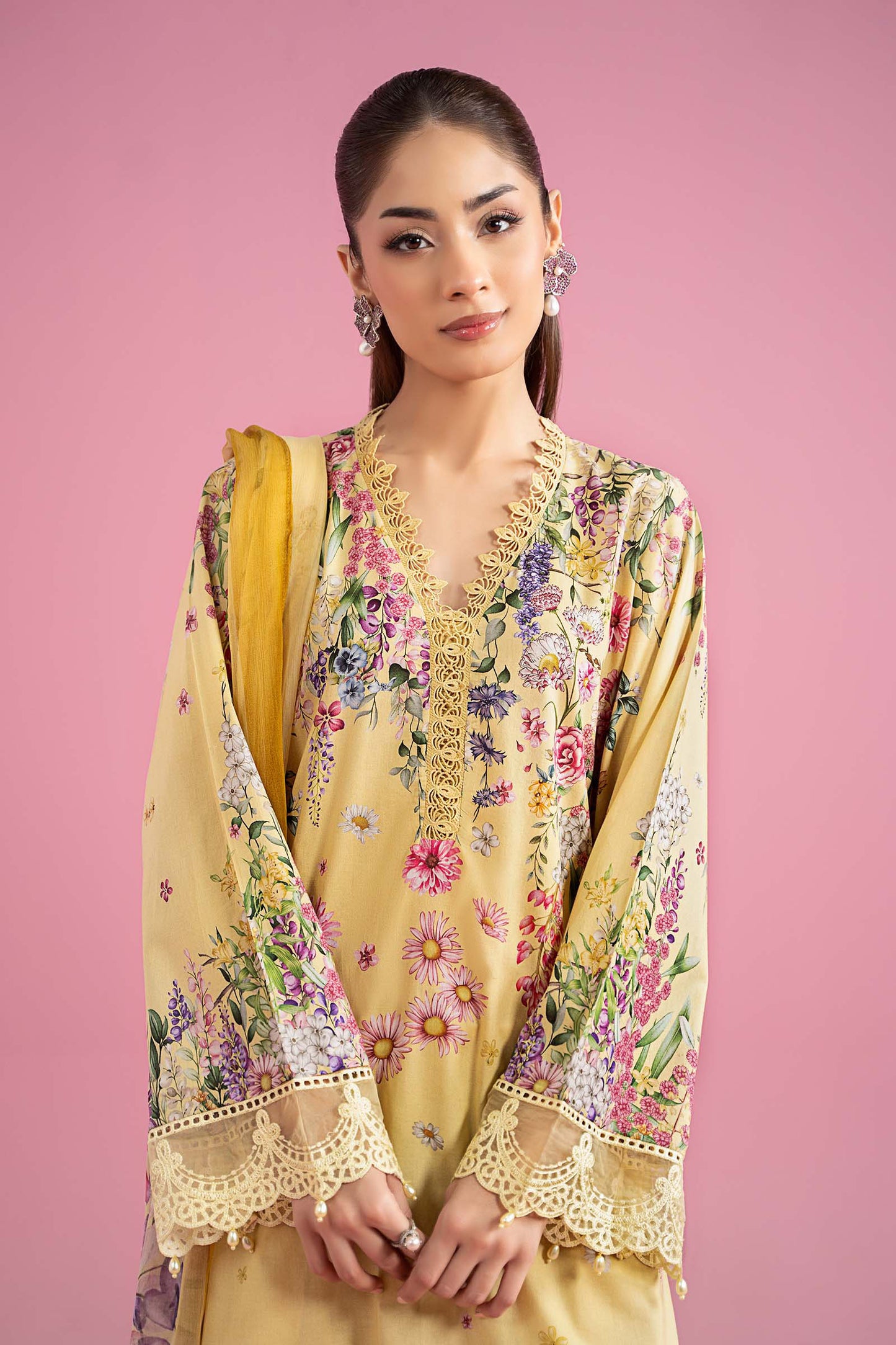 3 Piece Embroidered Lawn Suit | MPS-2603-A