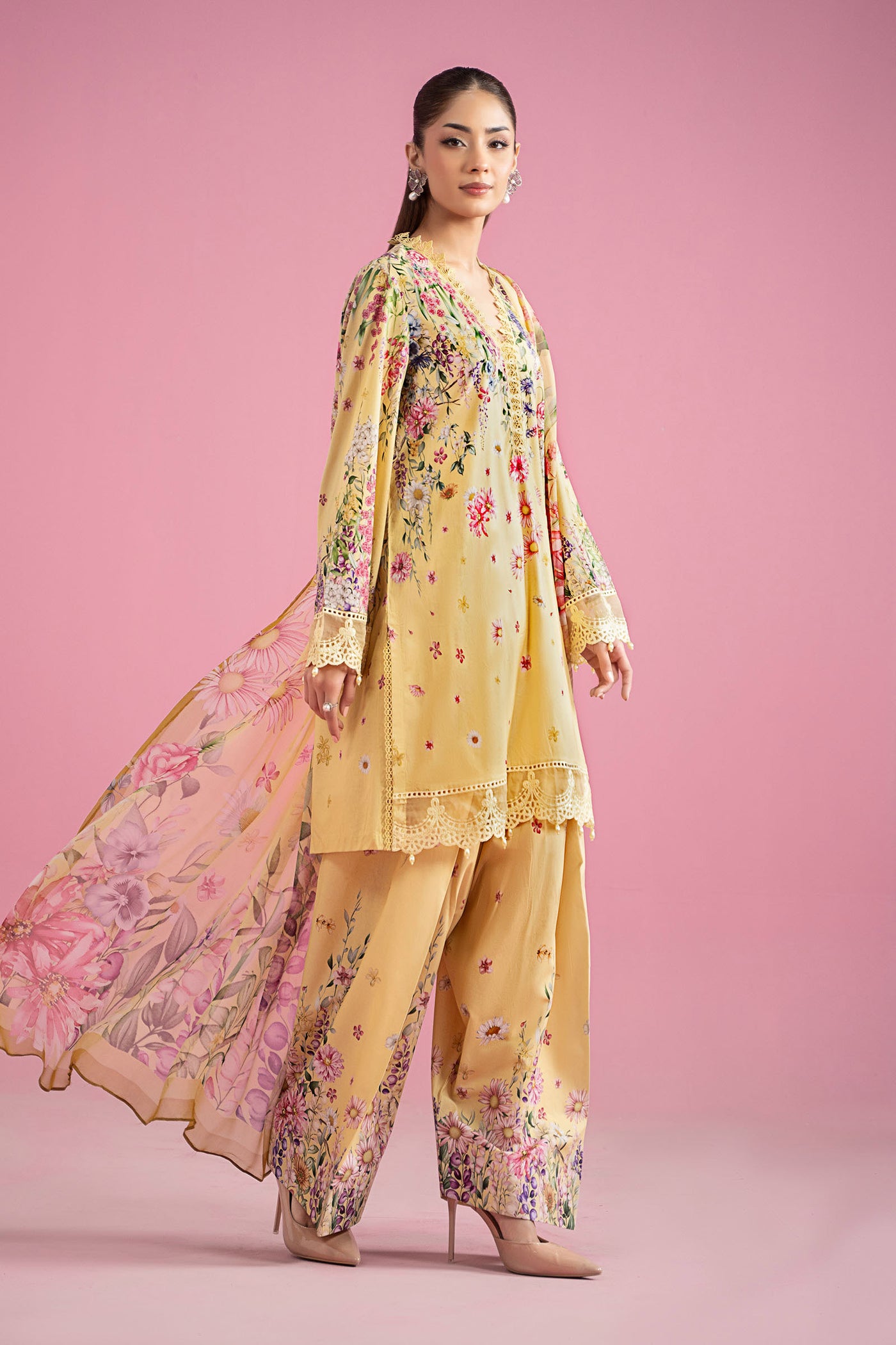 3 Piece Embroidered Lawn Suit | MPS-2603-A