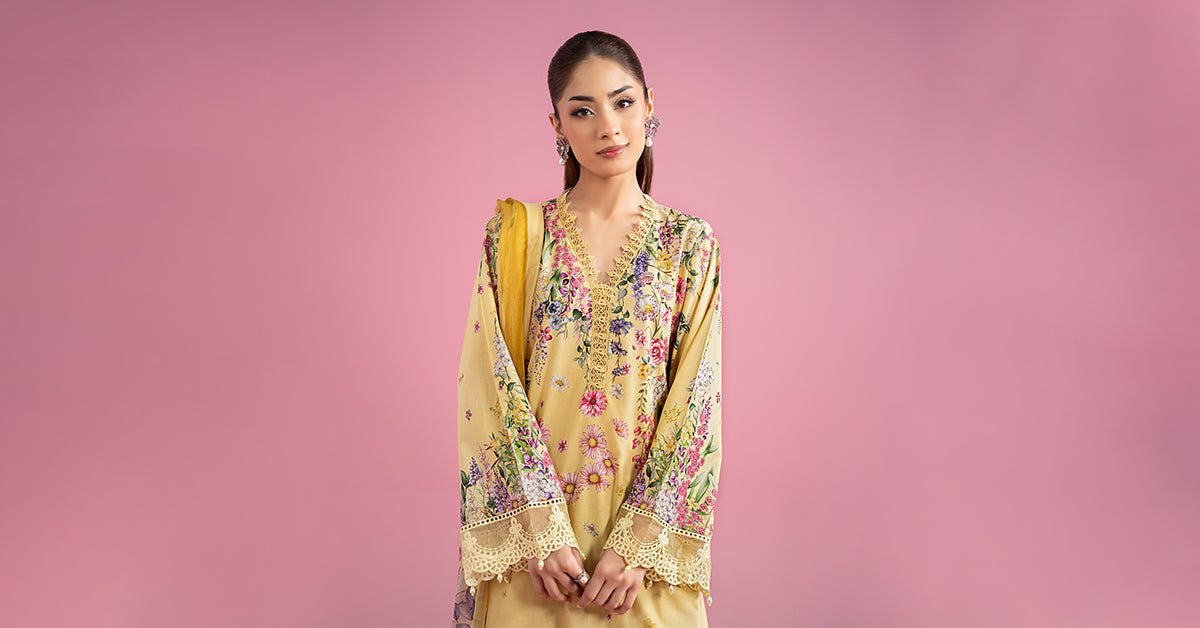 3 Piece Embroidered Lawn Suit | MPS-2603-A