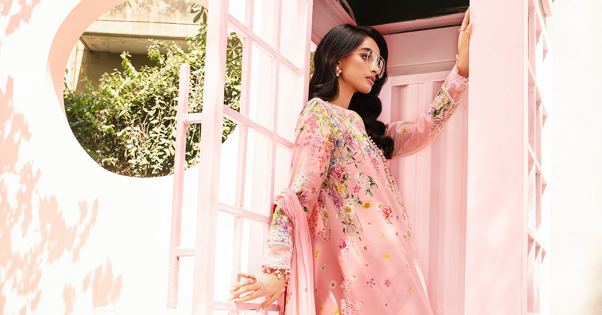 3 Piece Unstitched Embroidered Lawn Suit | MPT-2603-B