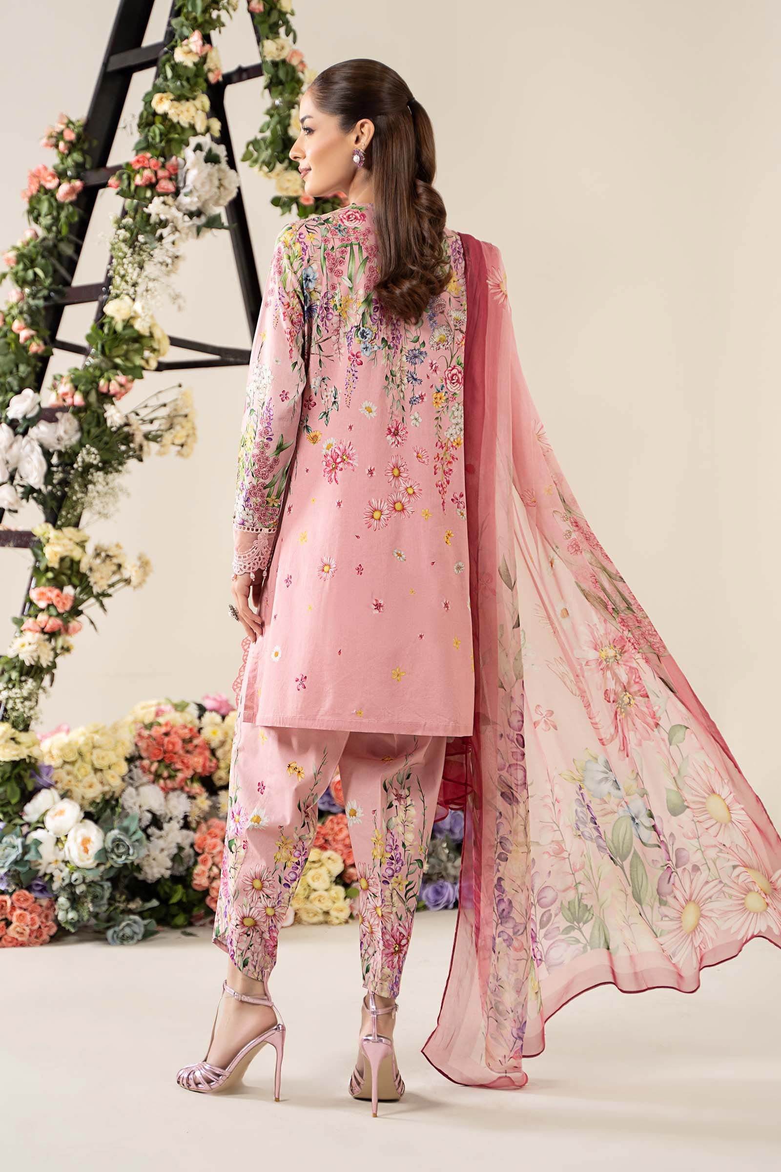 3 Piece Embroidered Lawn Suit | MPS-2603-B