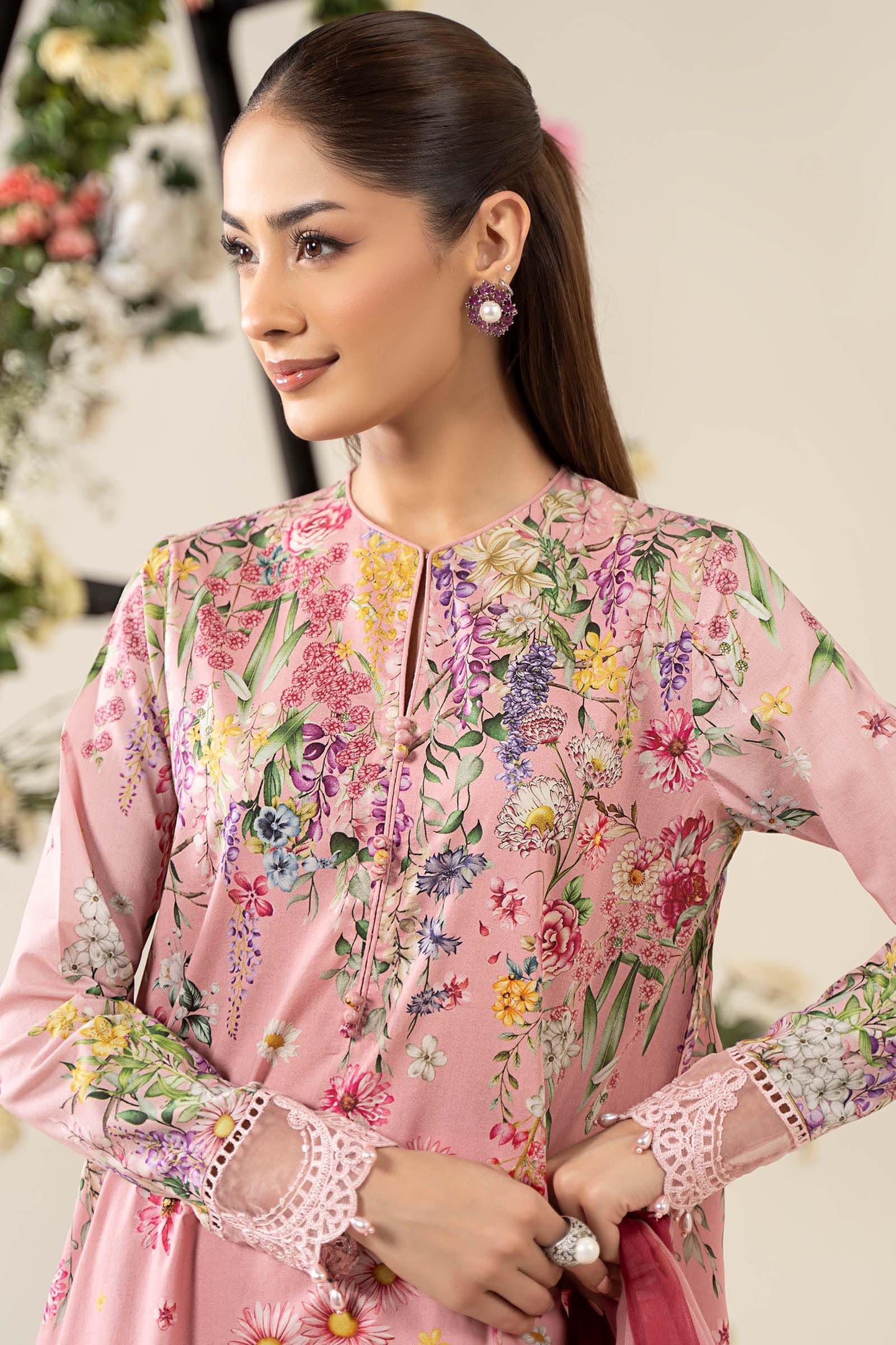 3 Piece Embroidered Lawn Suit | MPS-2603-B