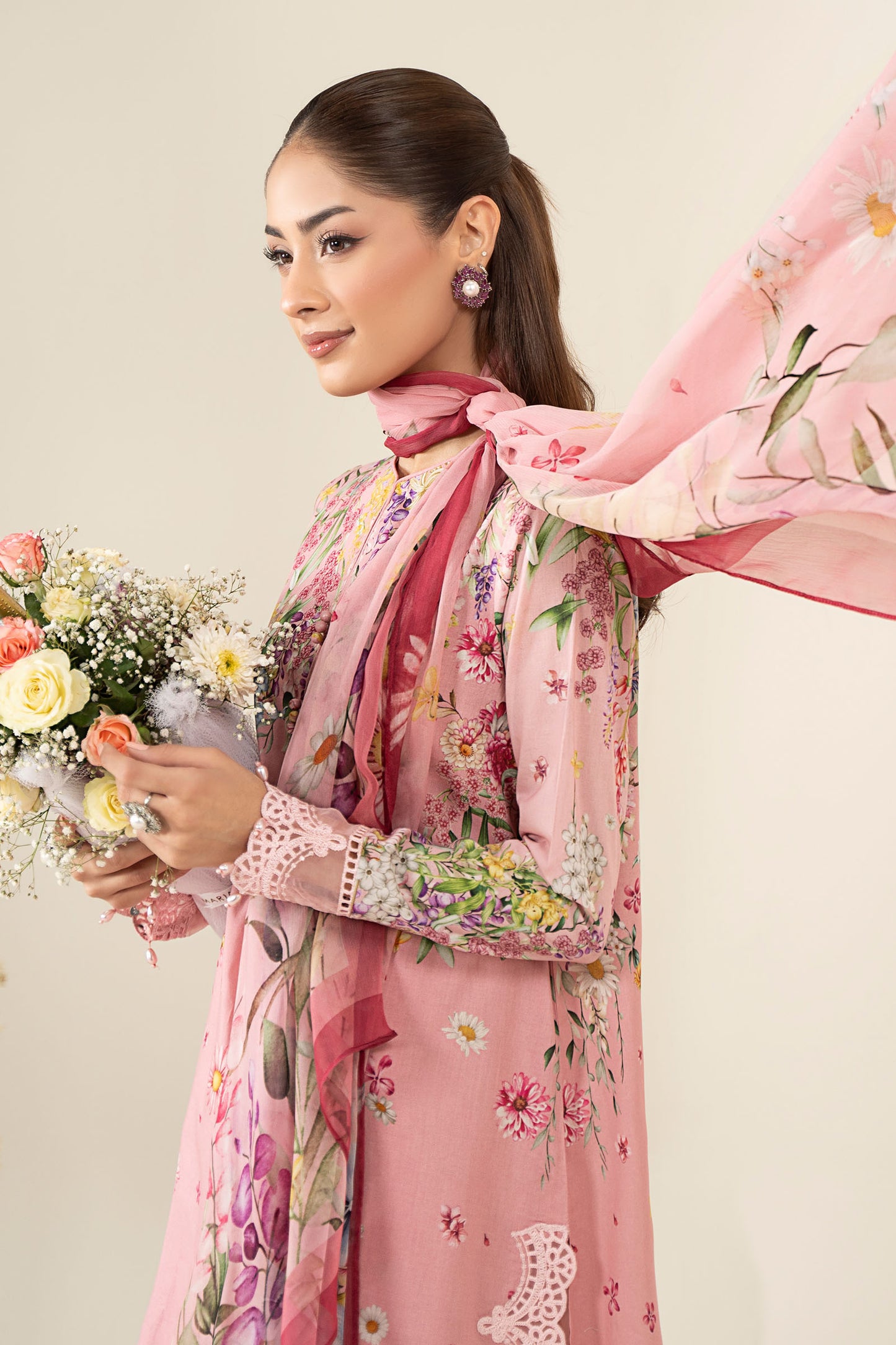 3 Piece Embroidered Lawn Suit | MPS-2603-B