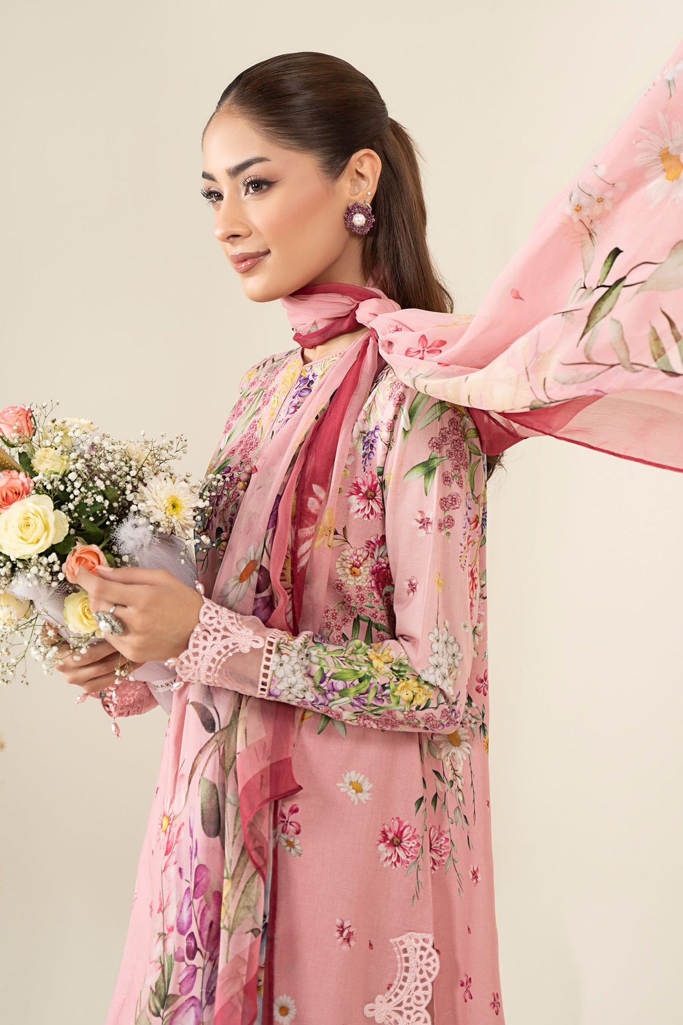 3 Piece Embroidered Lawn Suit | MPS-2603-B