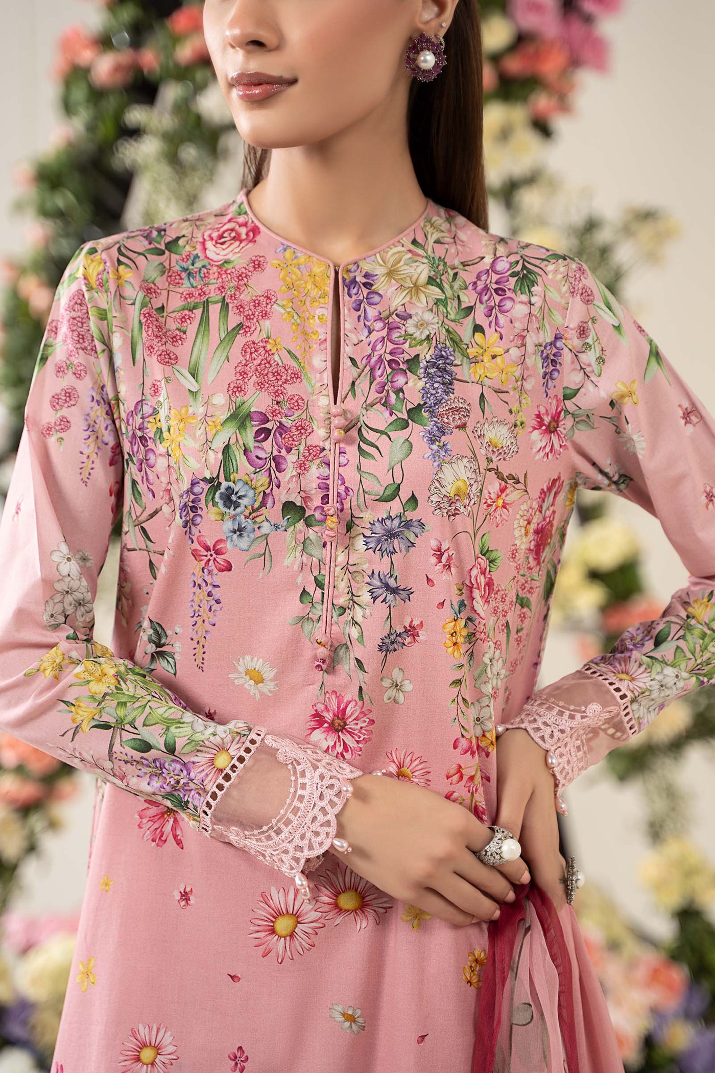 3 Piece Embroidered Lawn Suit | MPS-2603-B