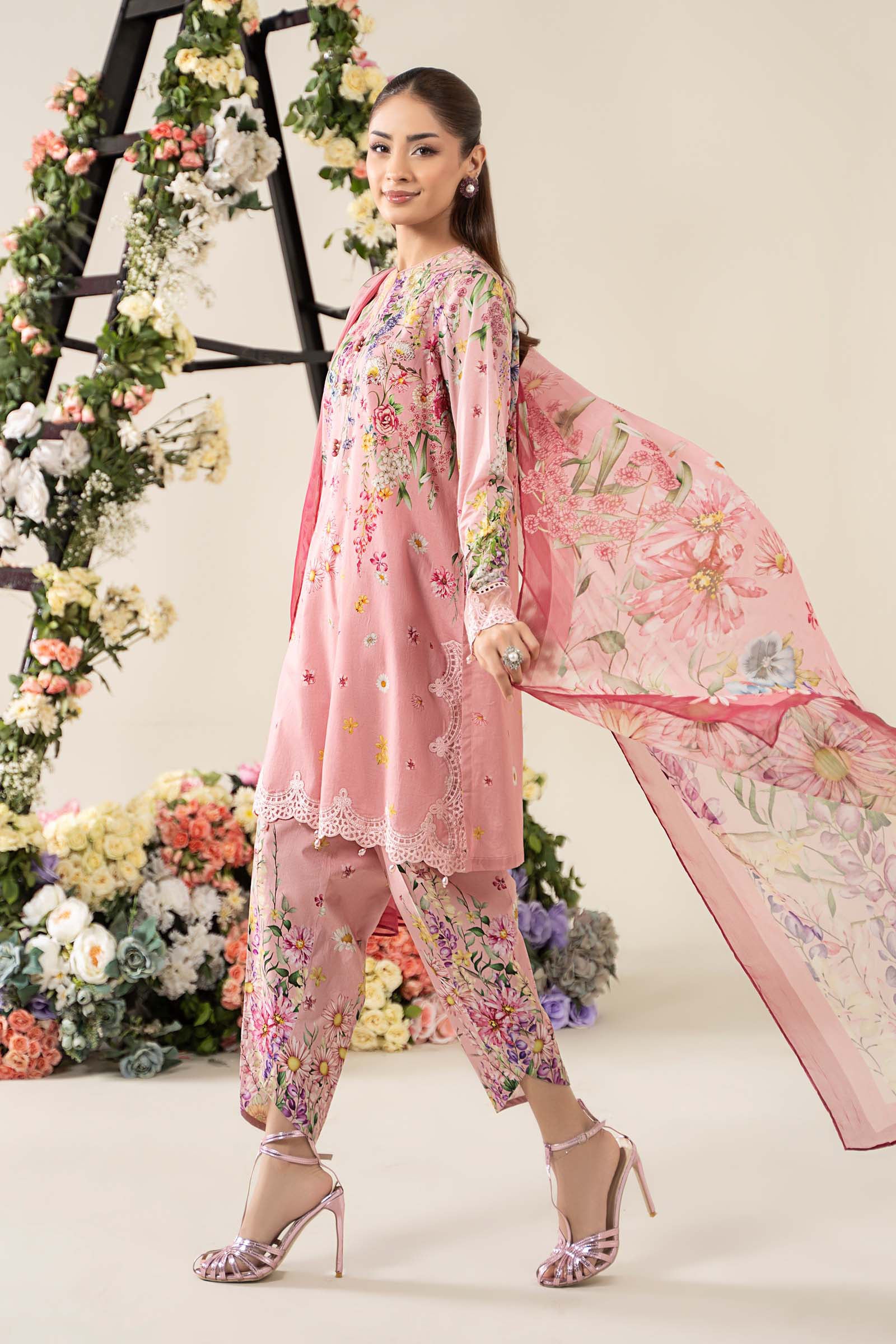 3 Piece Embroidered Lawn Suit | MPS-2603-B