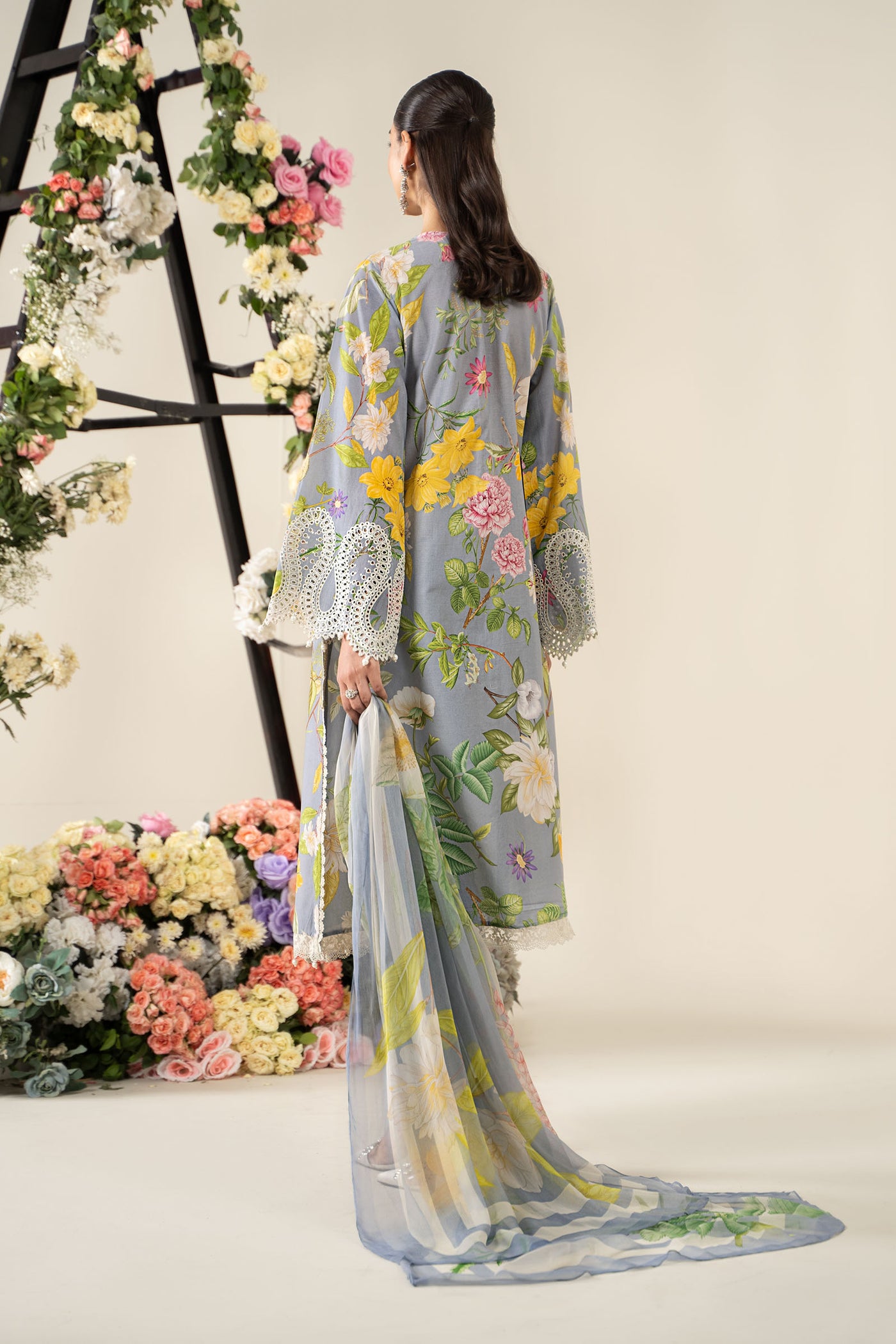 3 Piece Embroidered Lawn Suit | MPS-2604-A
