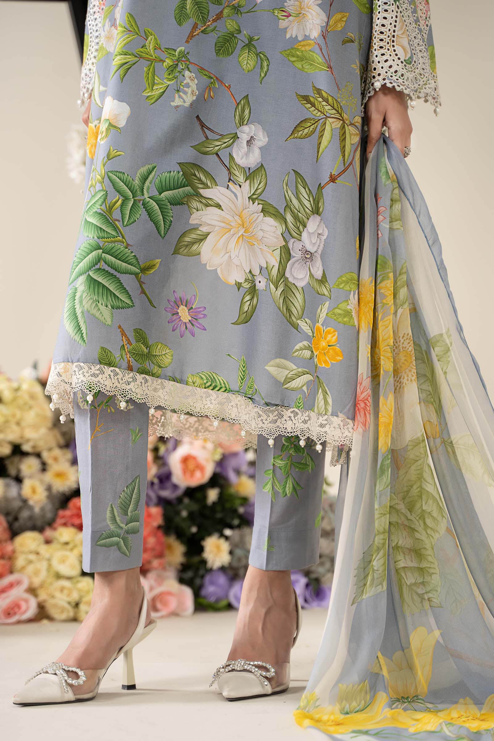 3 Piece Embroidered Lawn Suit | MPS-2604-A