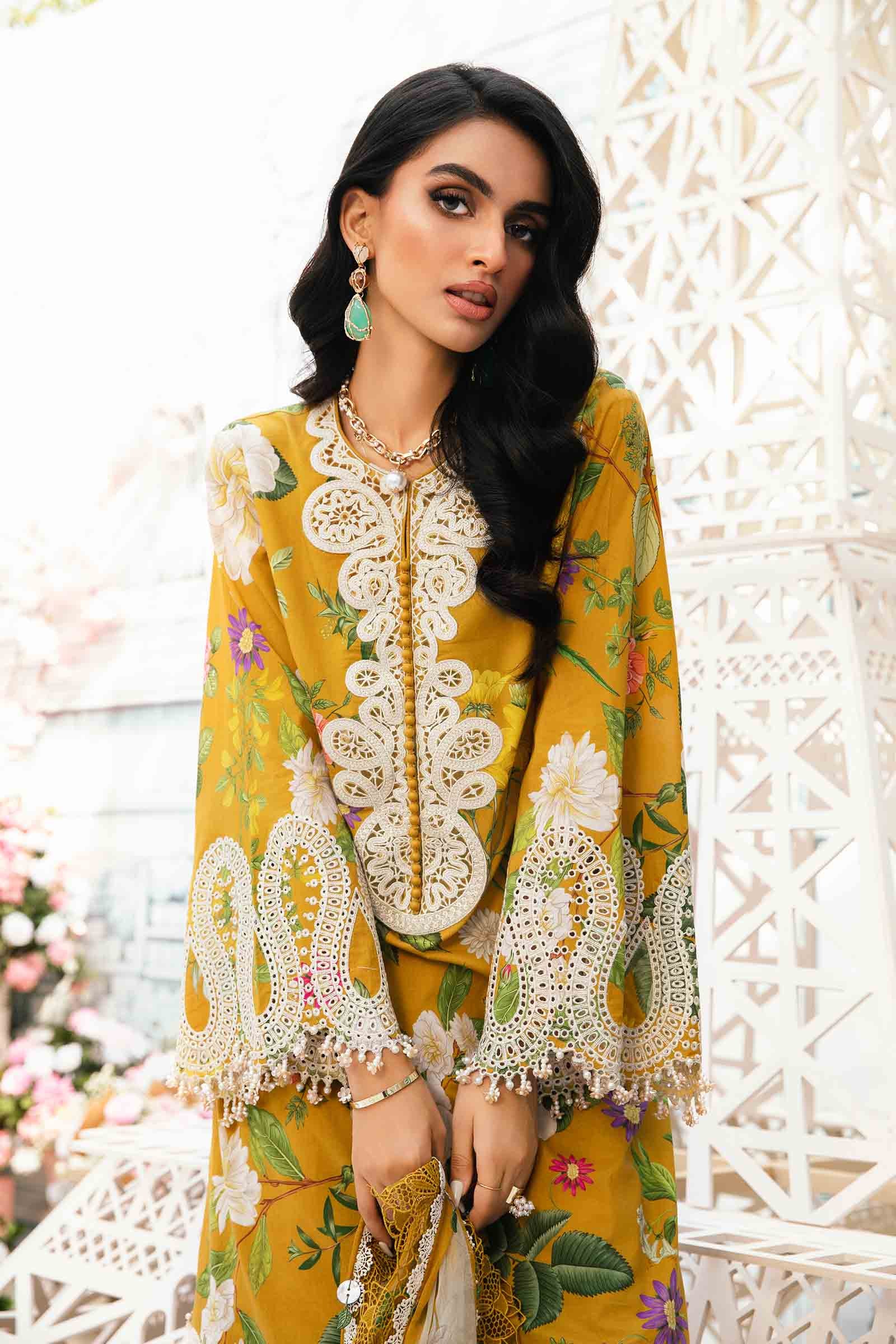 3 Piece Unstitched Embroidered Lawn Suit | MPT-2604-B