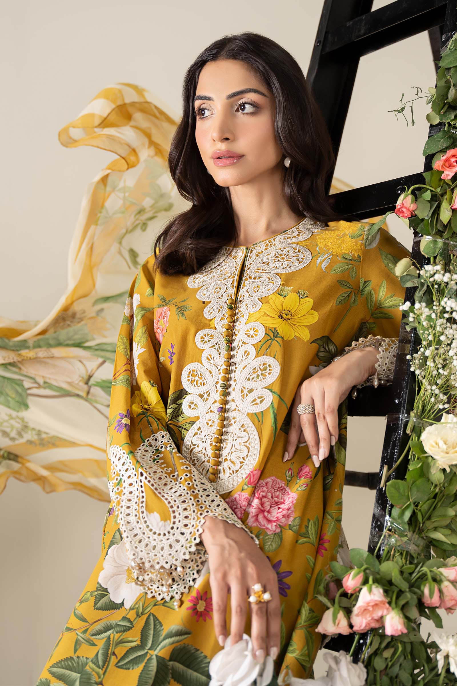 3 Piece Embroidered Lawn Suit | MPS-2604-B