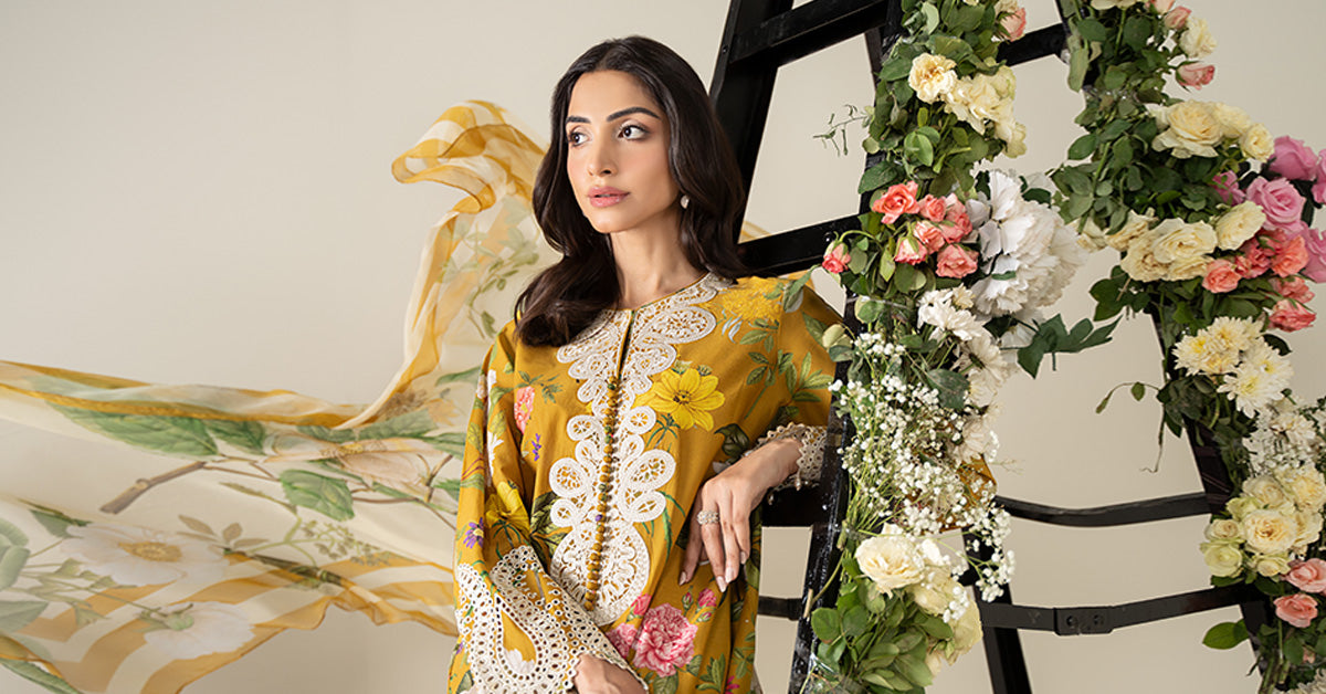3 Piece Embroidered Lawn Suit | MPS-2604-B
