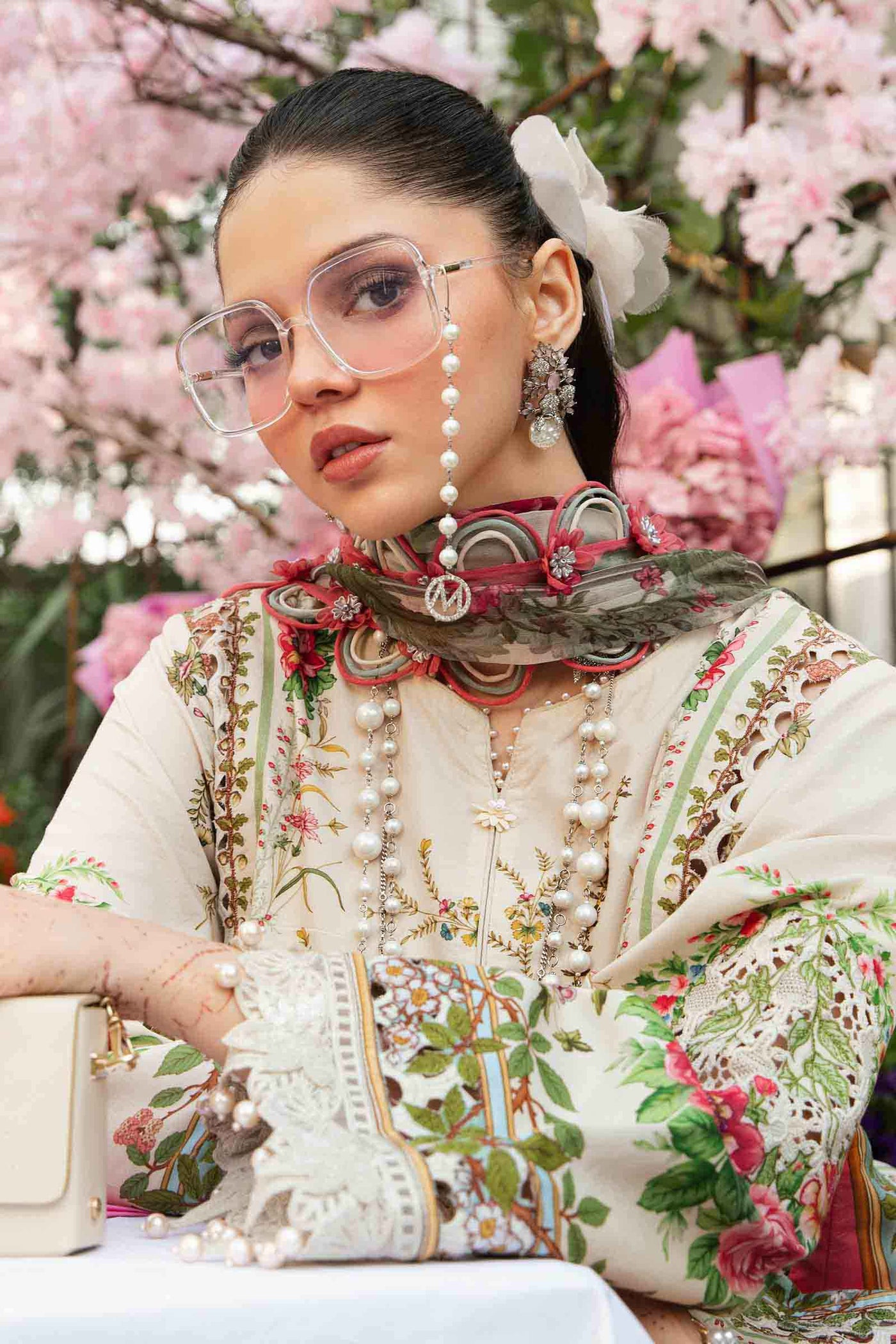 3 Piece Unstitched Embroidered Lawn Suit | MPT-2605-A