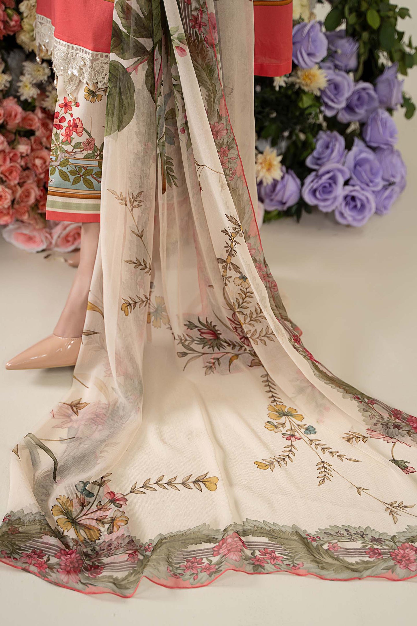 3 Piece Embroidered Lawn Suit | MPS-2605-A