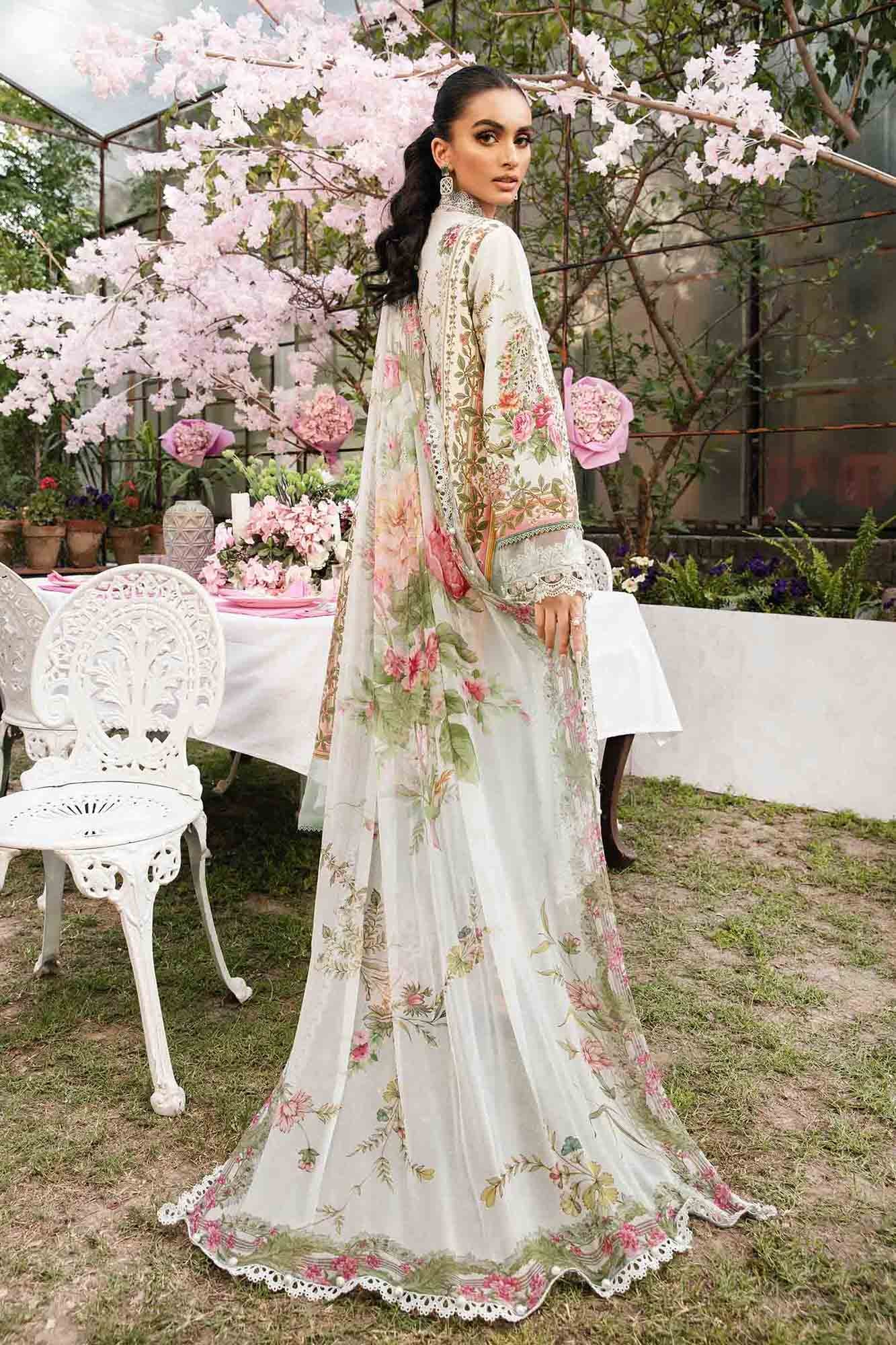3 Piece Unstitched Embroidered Lawn Suit | MPT-2605-B