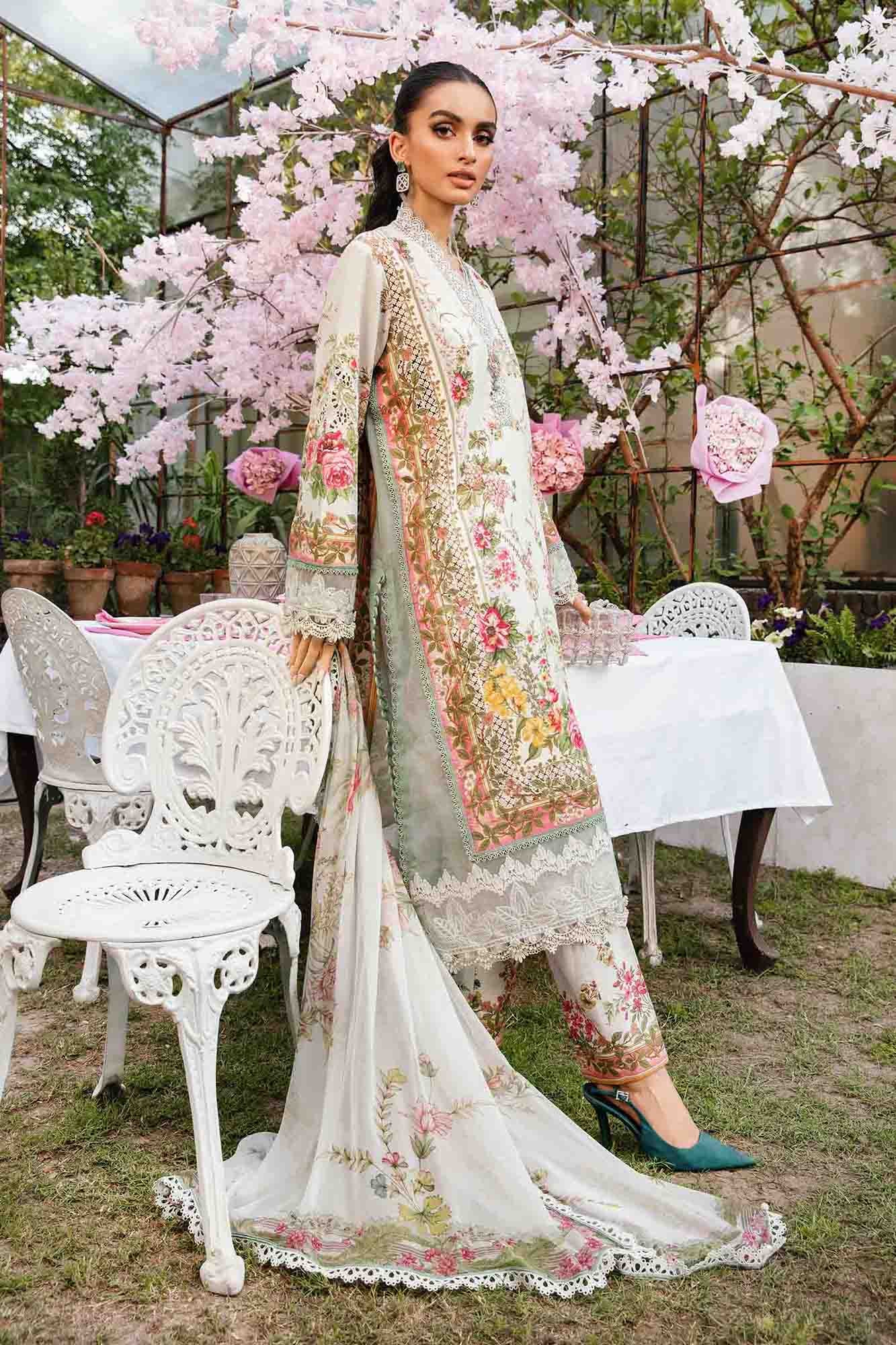 3 Piece Unstitched Embroidered Lawn Suit | MPT-2605-B
