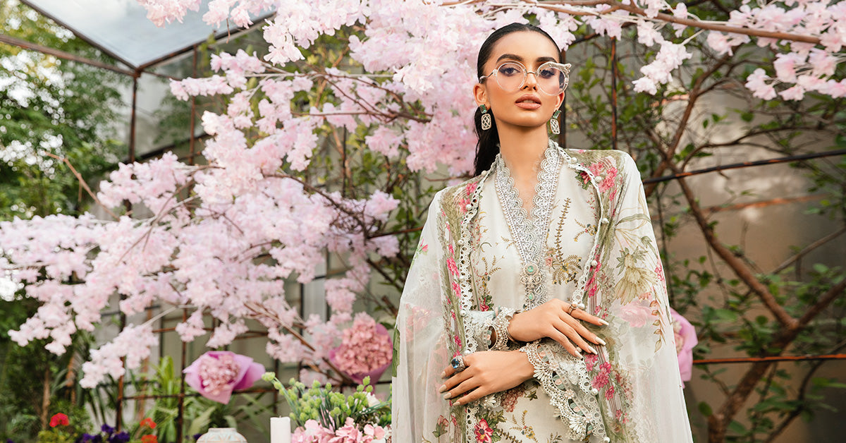 3 Piece Unstitched Embroidered Lawn Suit | MPT-2605-B