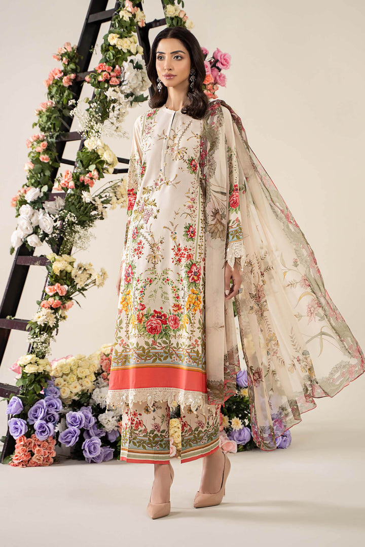 3 Piece Unstitched Embroidered Lawn Suit | MPT-2605-A M.Prints MPA2605-999-00A